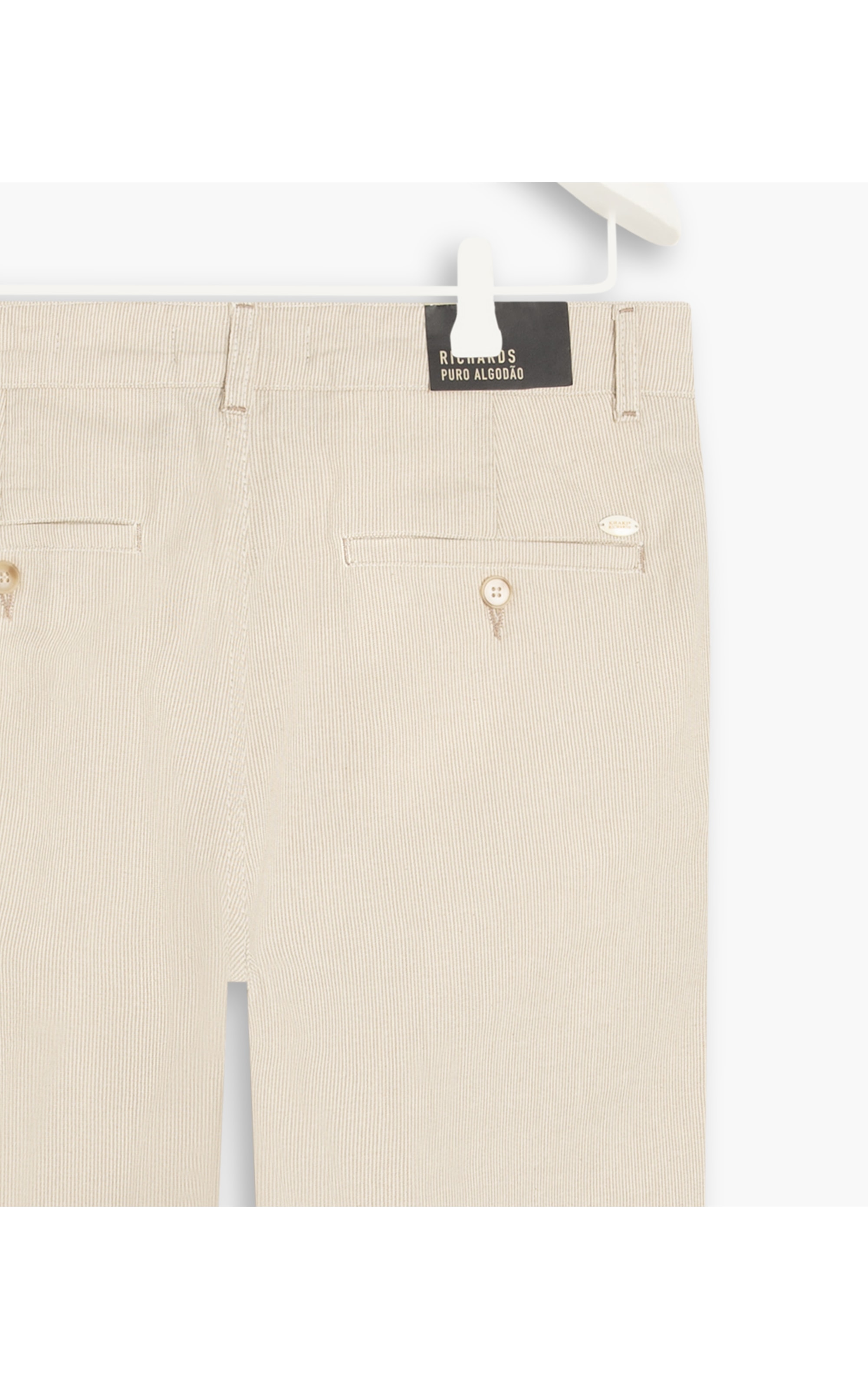  Calça Chino Preppy Ft Listrada Off White C/ Caramelo