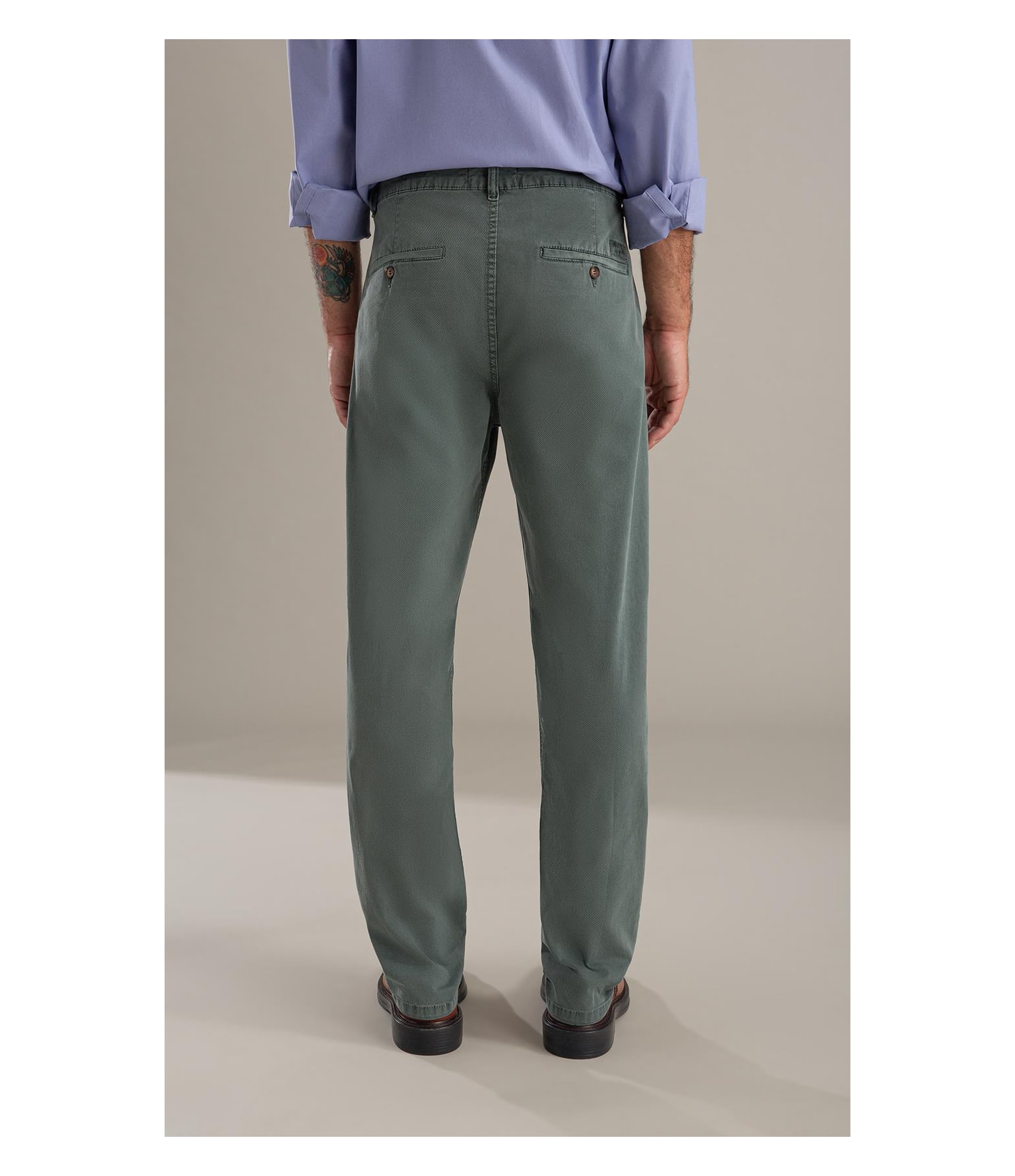 Calça Chino Rain Trapezio Verde Army