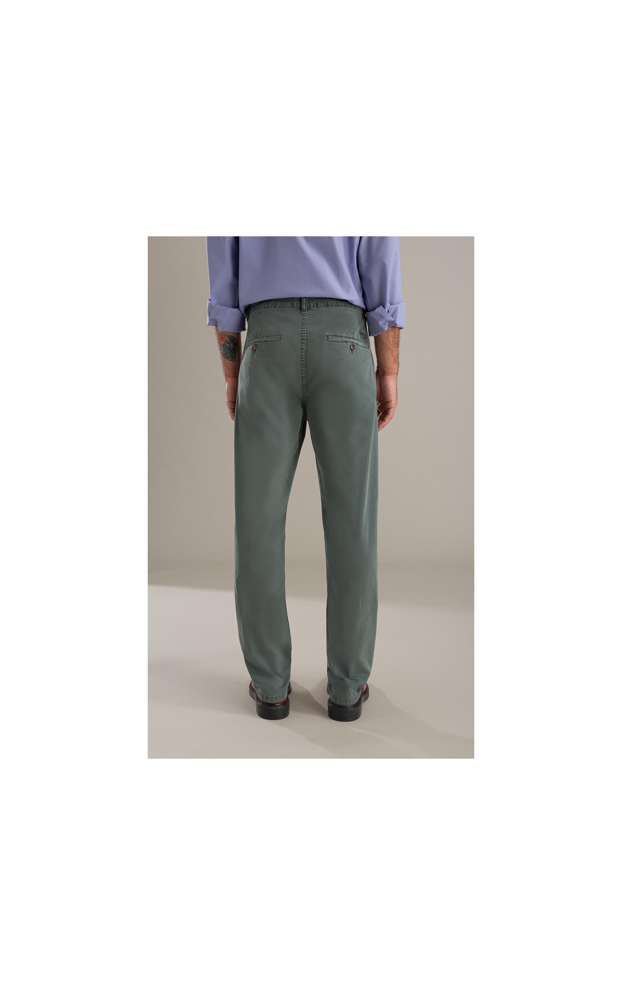 Calça Chino Rain Trapezio Verde Army
