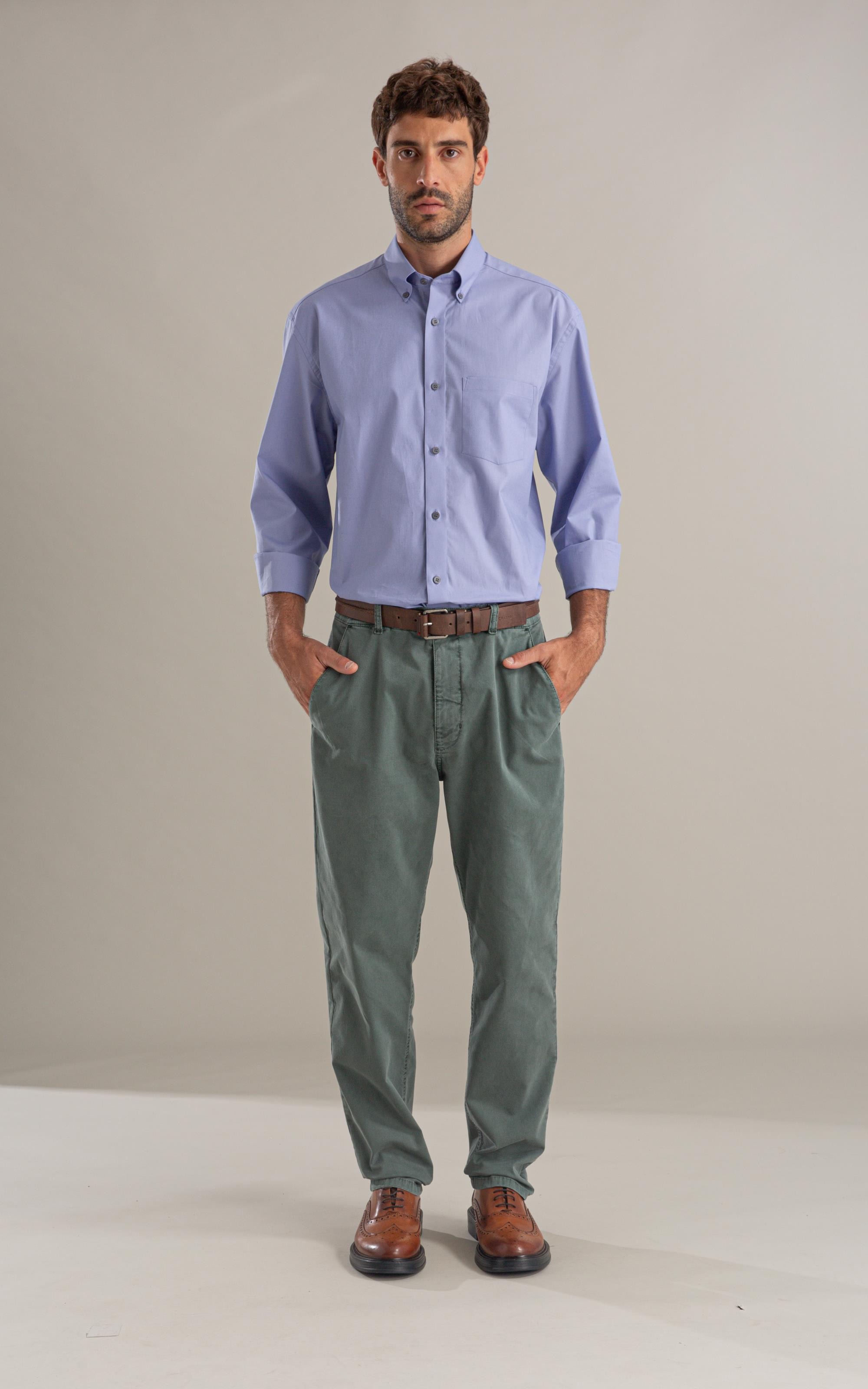Calça Chino Rain Trapezio Verde Army