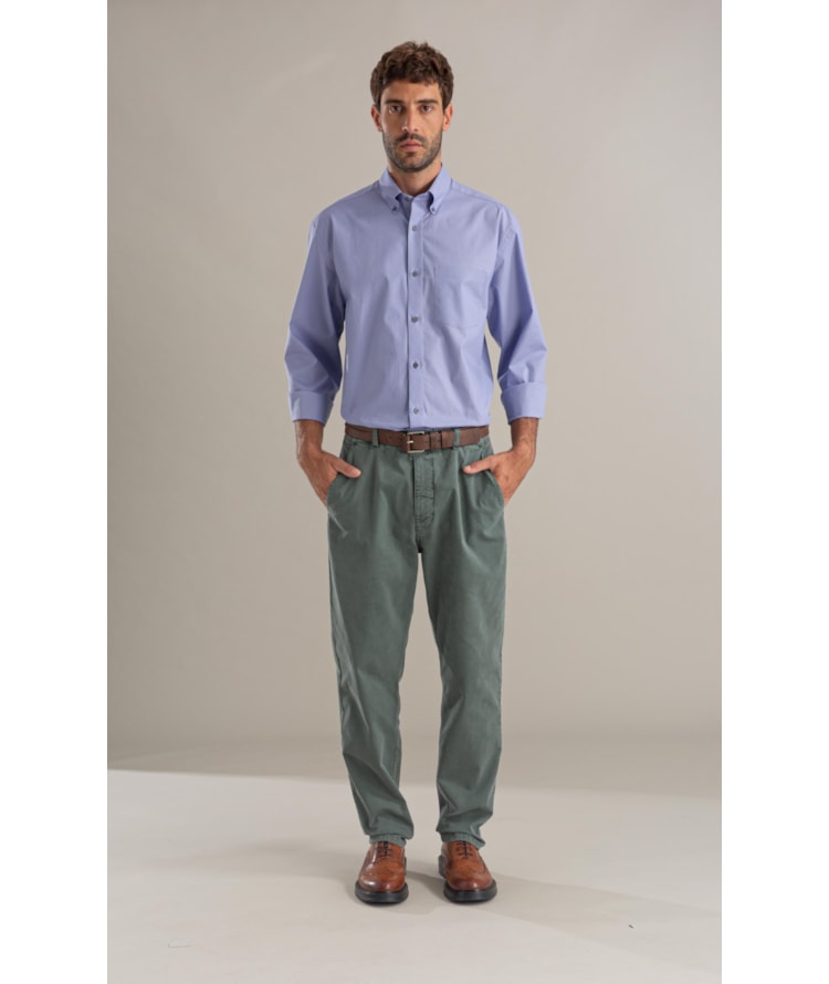 Calça Chino Rain Trapezio Verde Army