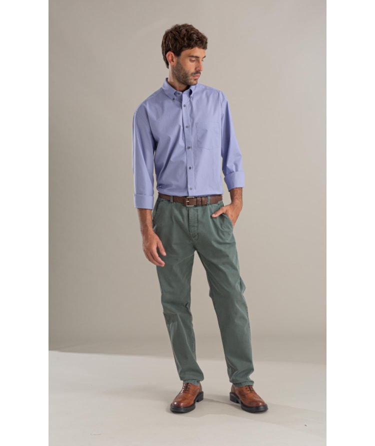 Calça Chino Rain Trapezio Verde Army