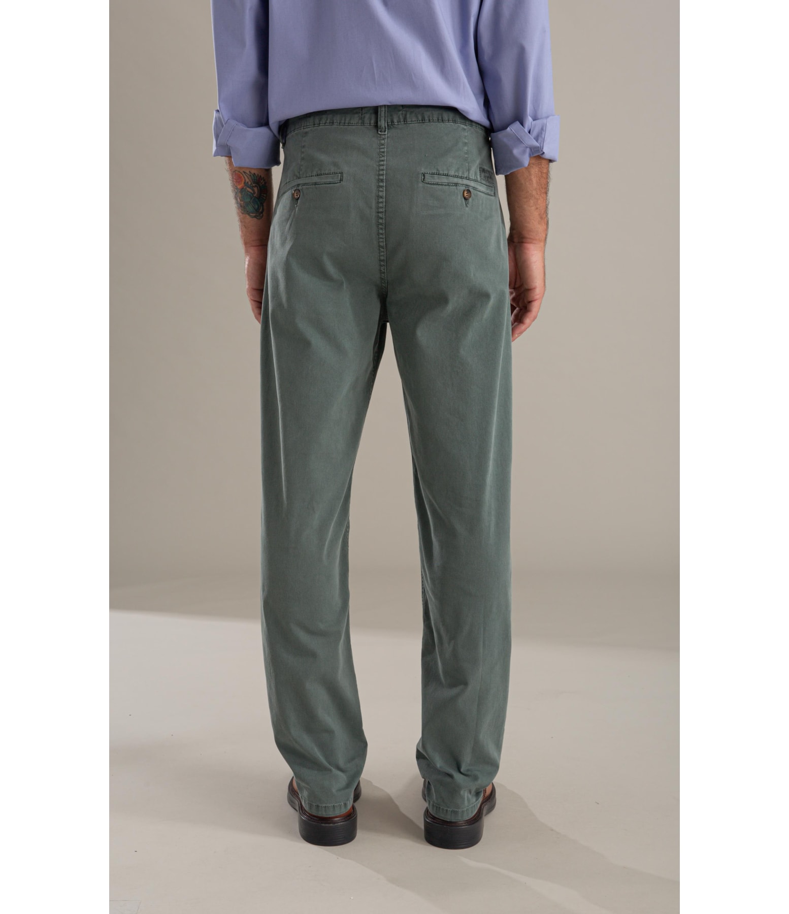 Calça Chino Rain Trapezio Verde Army