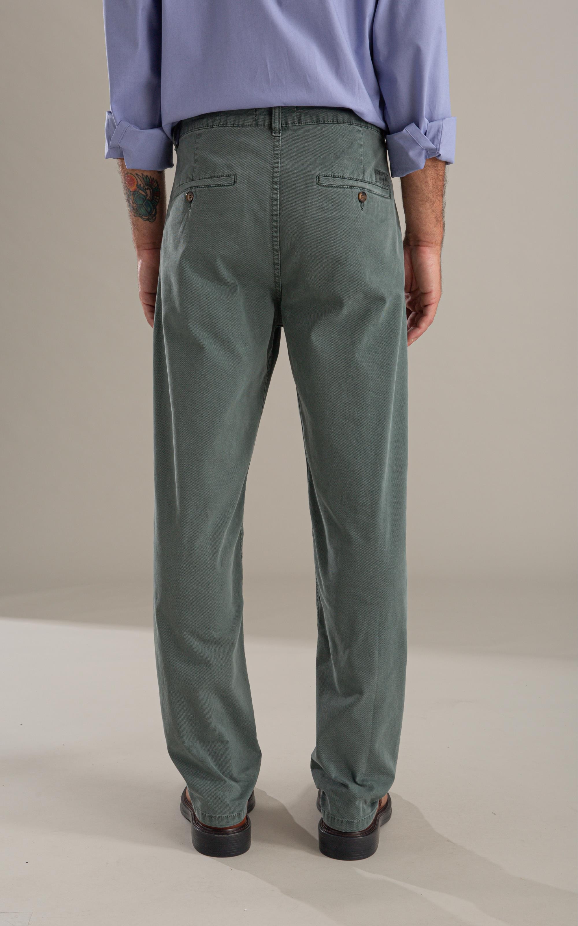 Calça Chino Rain Trapezio Verde Army