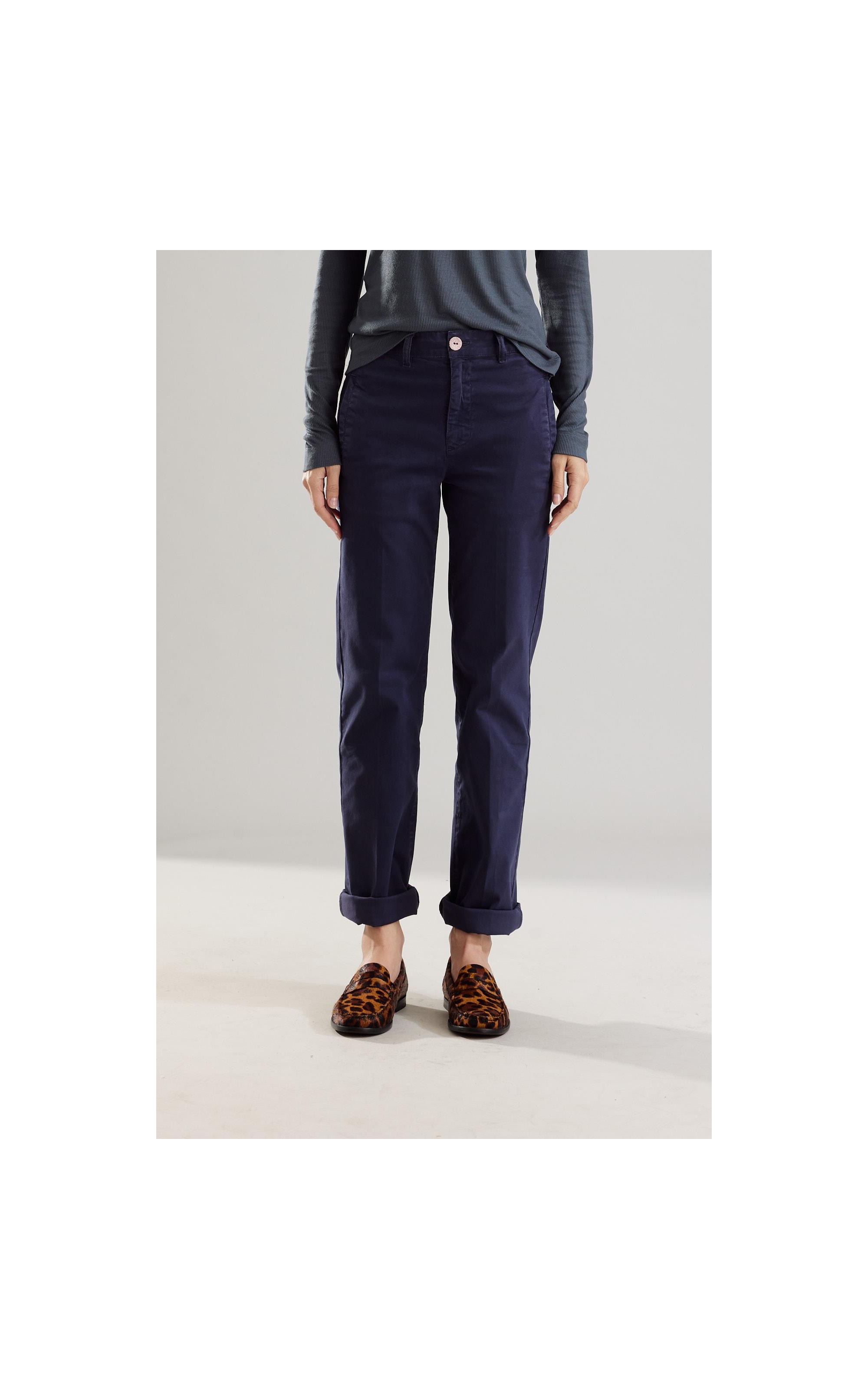 Calça Chino Reta Nancy Old Purple