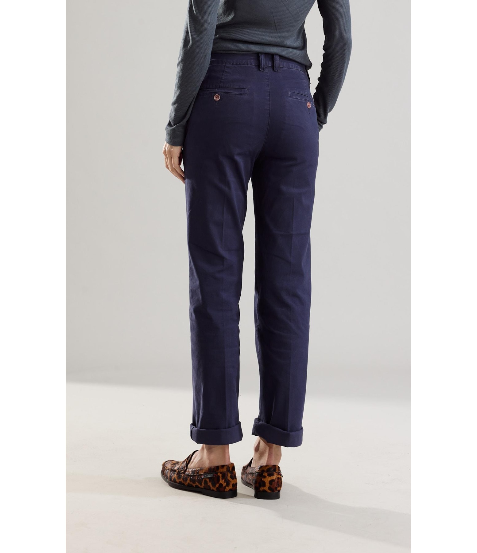 Calça Chino Reta Nancy Old Purple