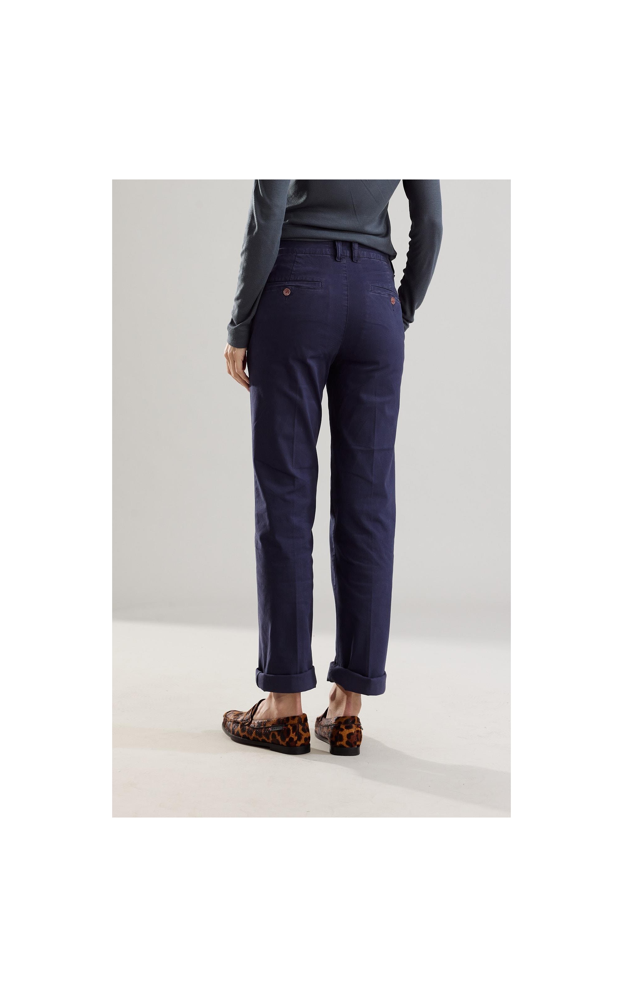Calça Chino Reta Nancy Old Purple