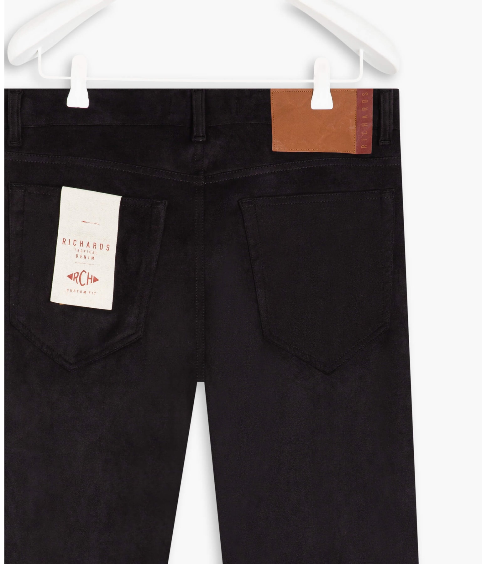 Calça Chino Suede Custom Fit Preto