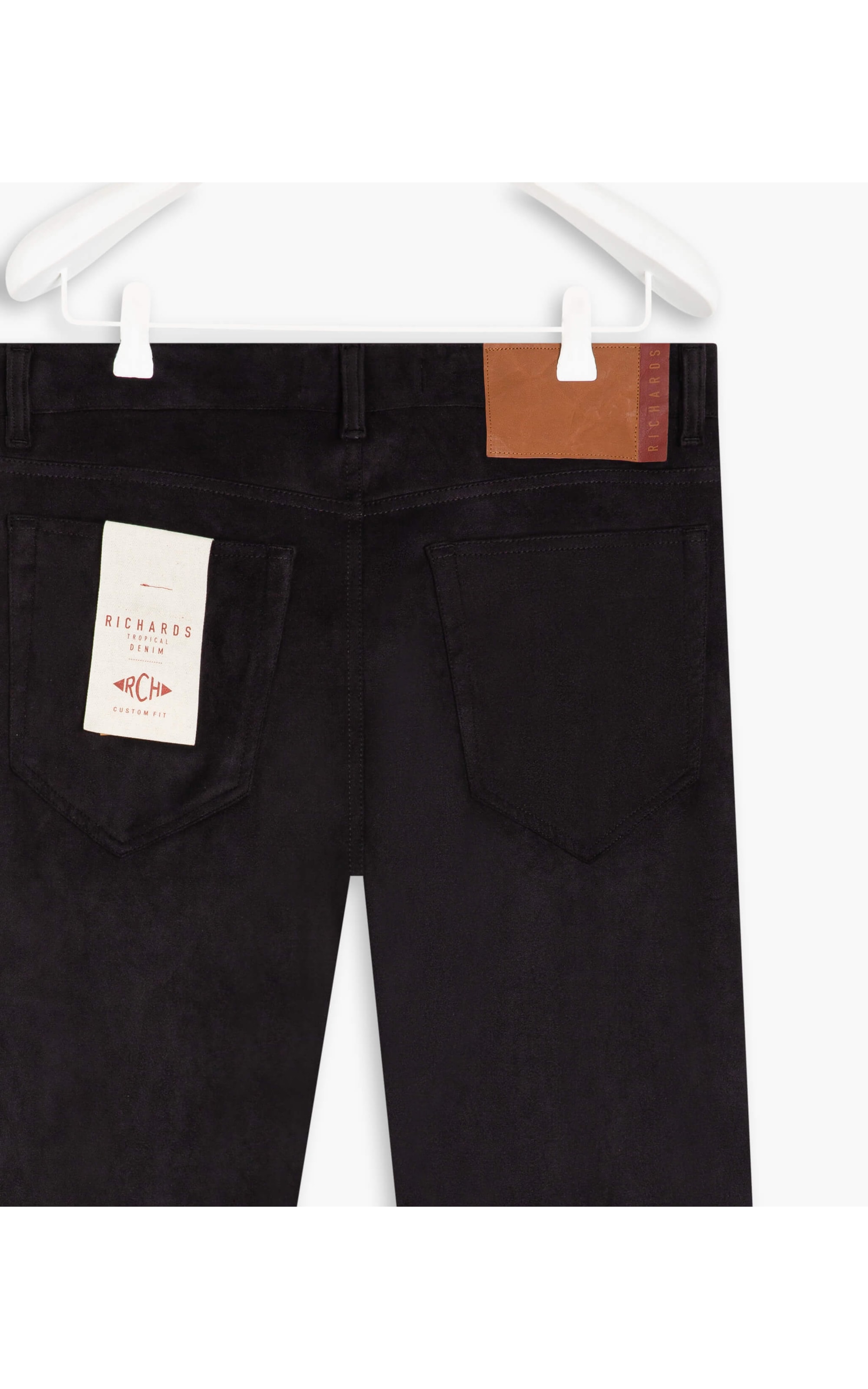 Calça Chino Suede Custom Fit Preto