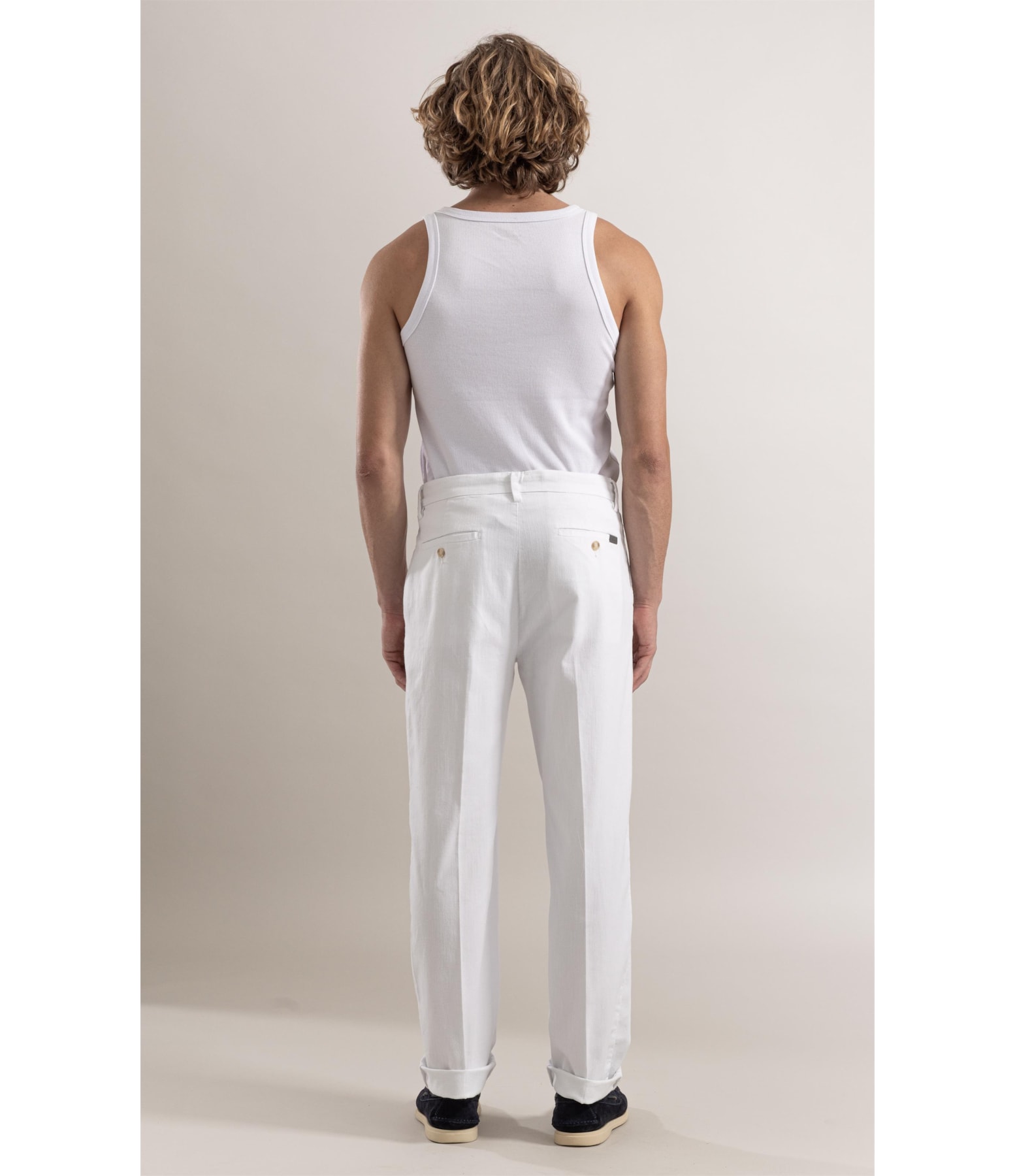 Calça Chino Tradicional Cotton Lyocel Branco