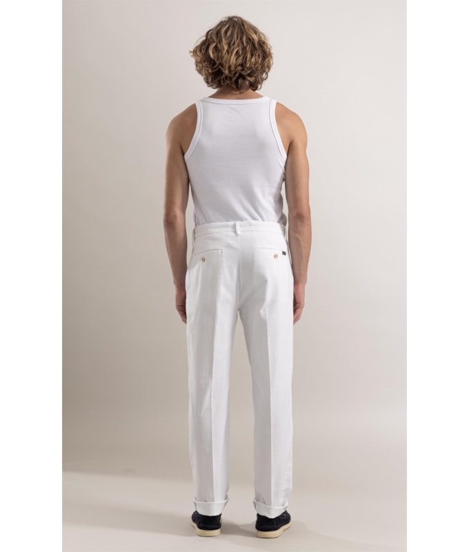 Calça Chino Tradicional Cotton Lyocel Branco
