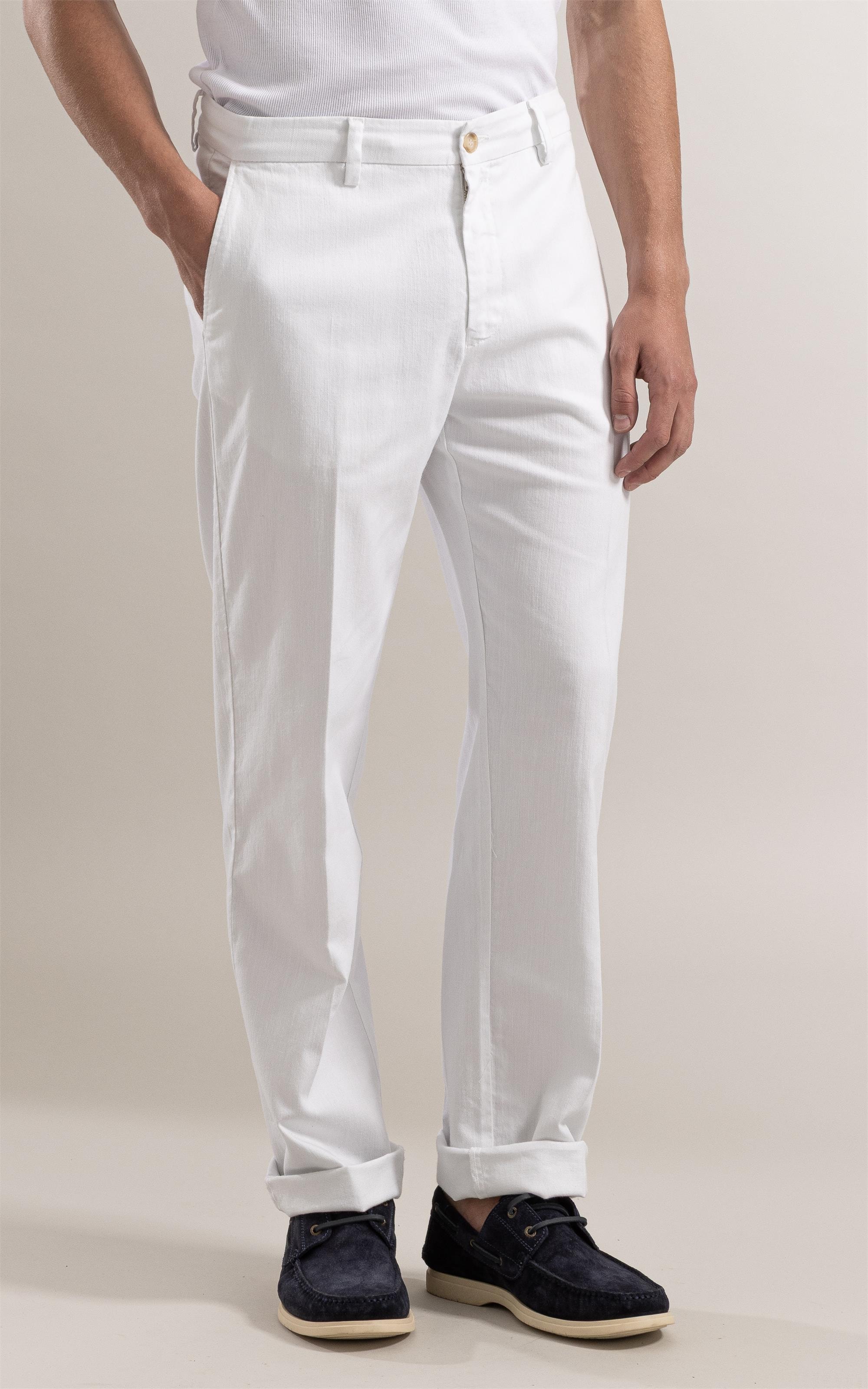 Calça Chino Tradicional Cotton Lyocel Branco