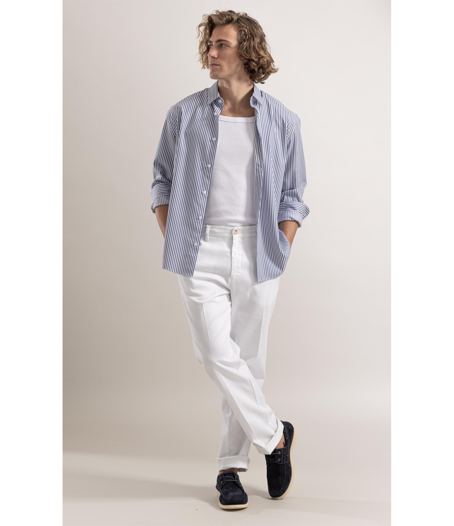 Calça Chino Tradicional Cotton Lyocel Branco