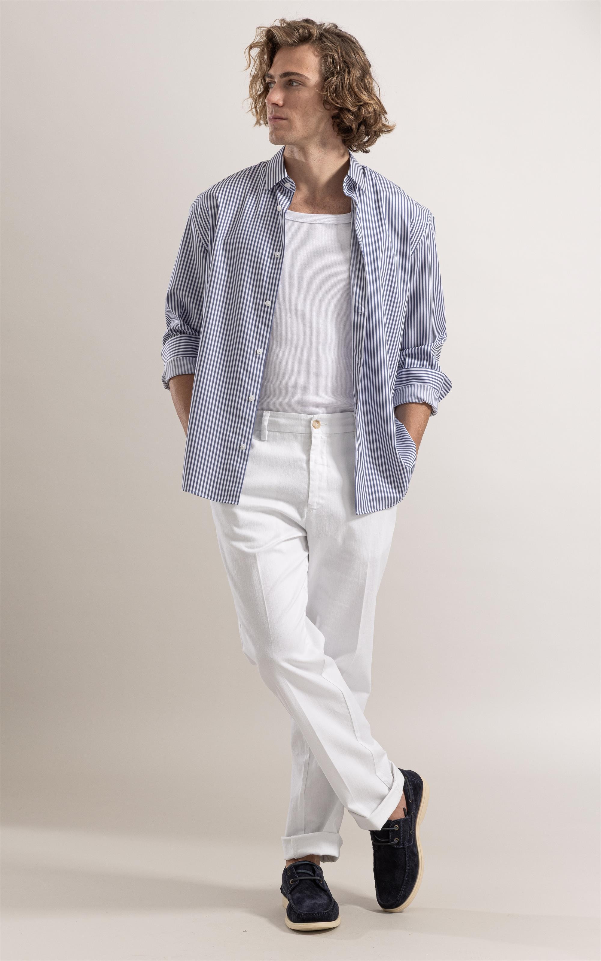 Calça Chino Tradicional Cotton Lyocel Branco