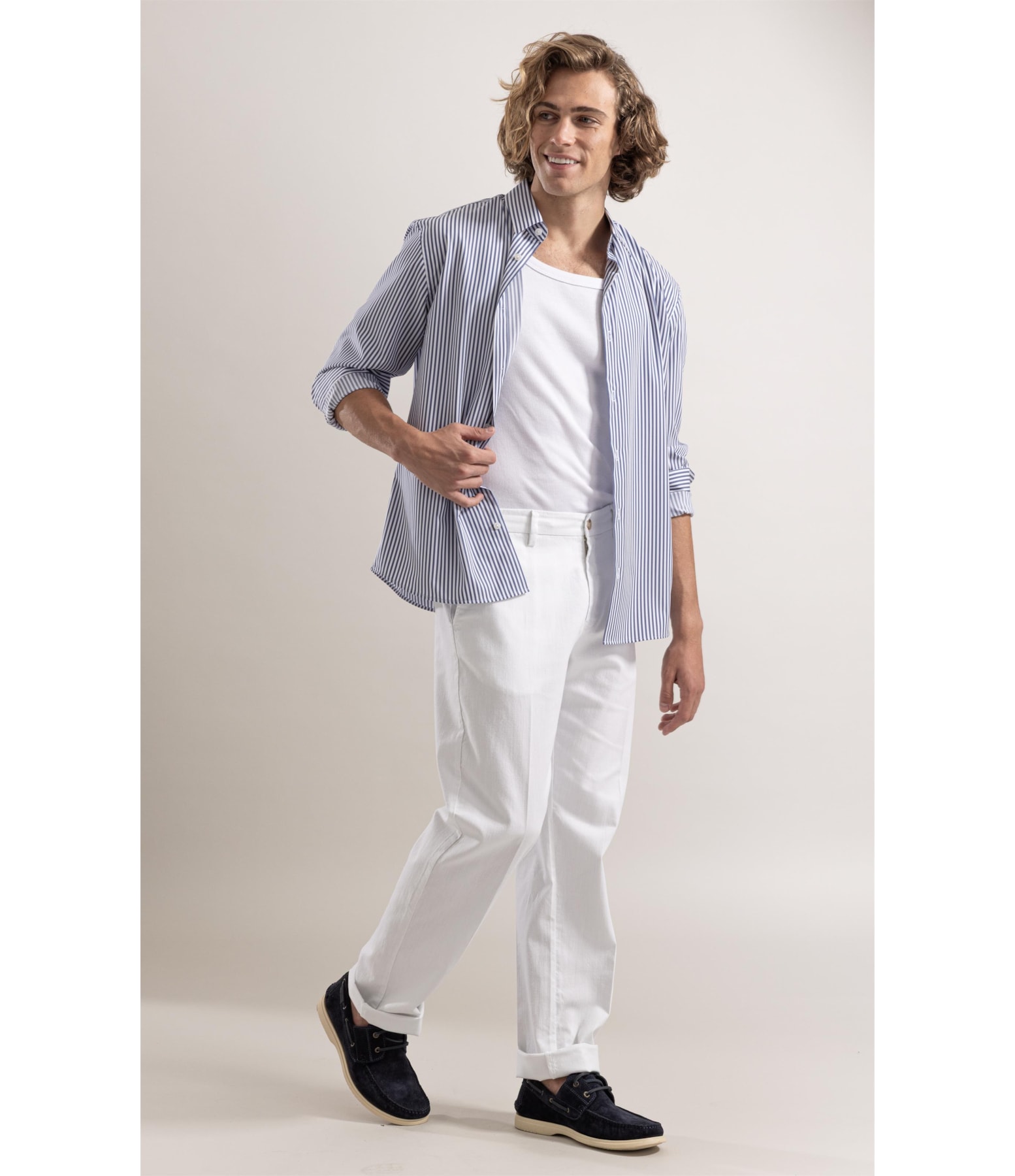 Calça Chino Tradicional Cotton Lyocel Branco