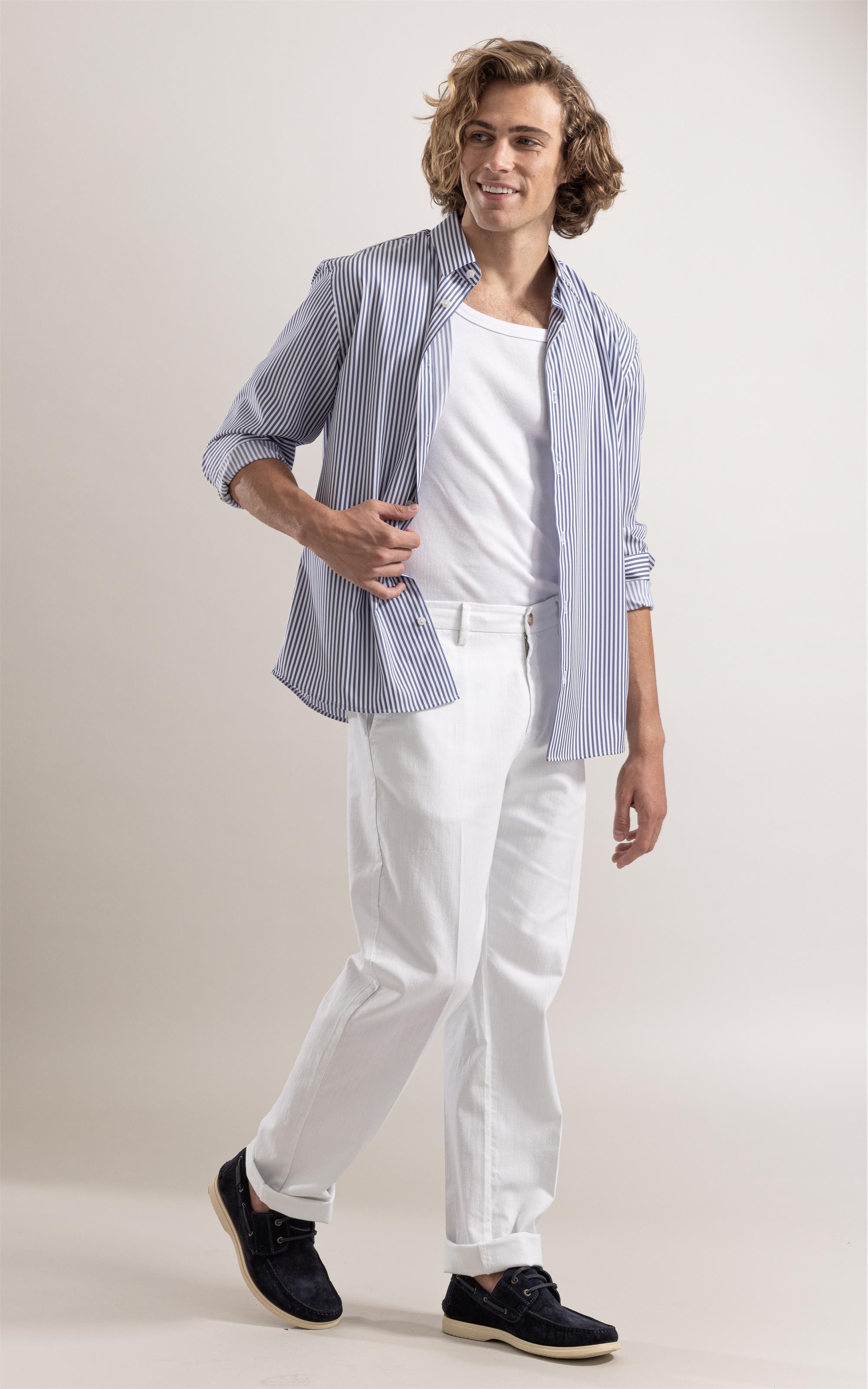 Calça Chino Tradicional Cotton Lyocel Branco