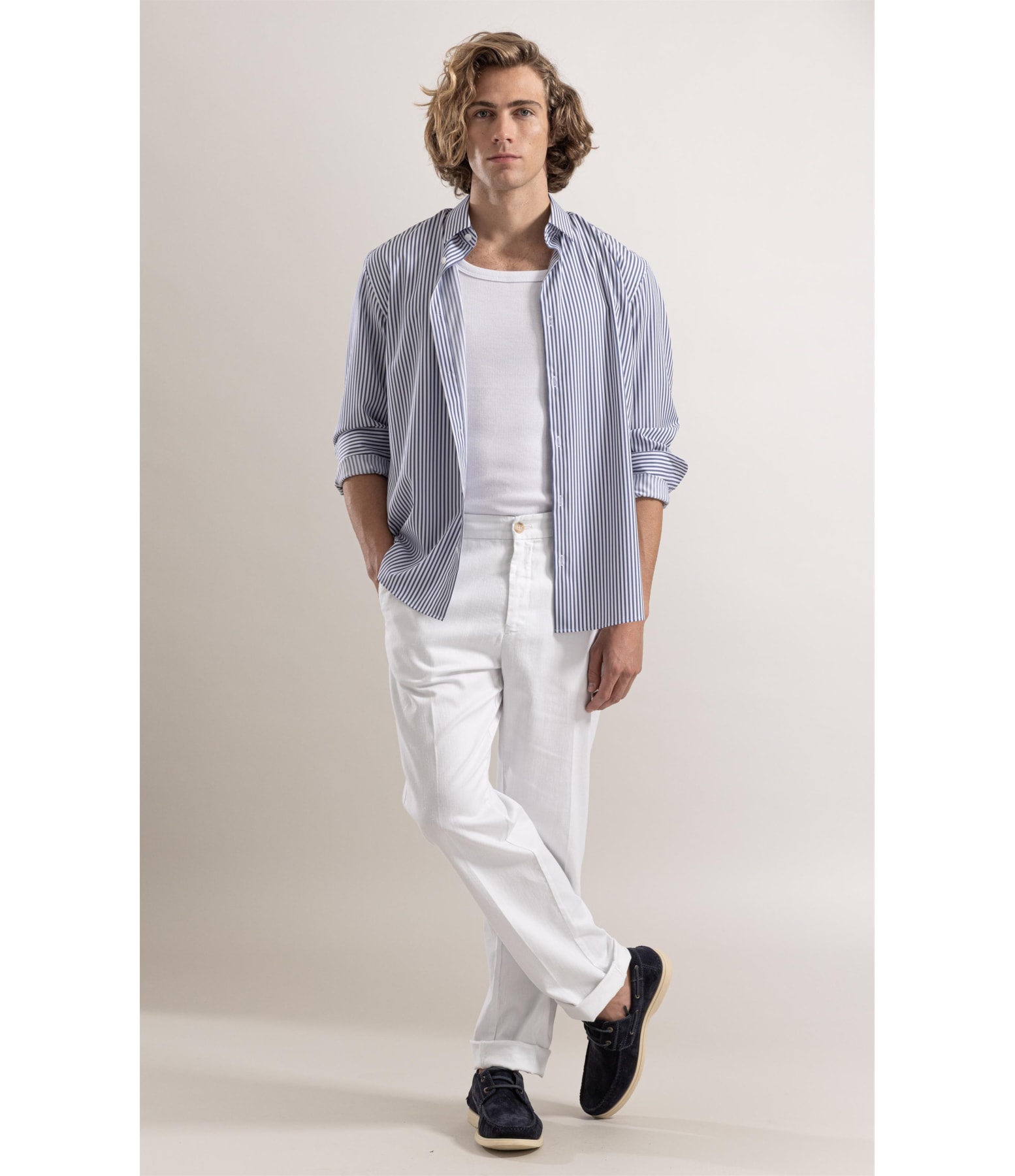 Calça Chino Tradicional Cotton Lyocel Branco