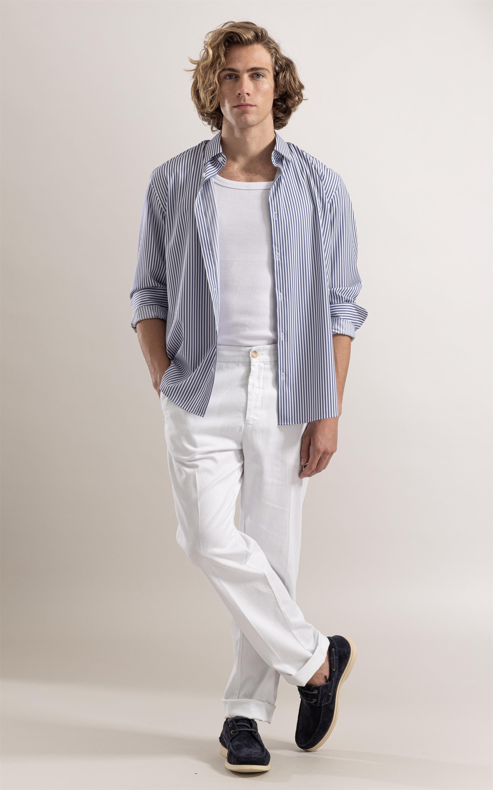 Calça Chino Tradicional Cotton Lyocel Branco