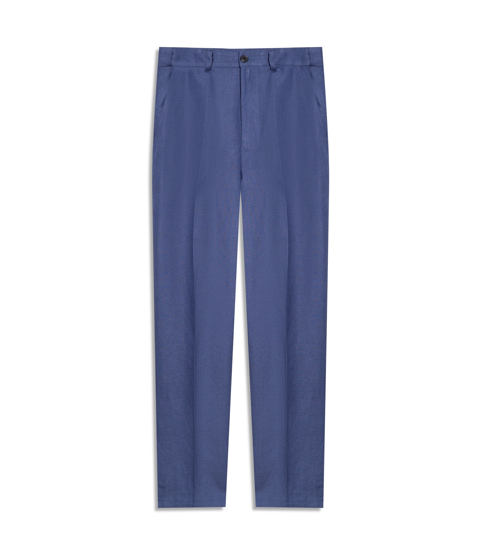 Calça Chino Trapezio Linho Blend Azul Pervante