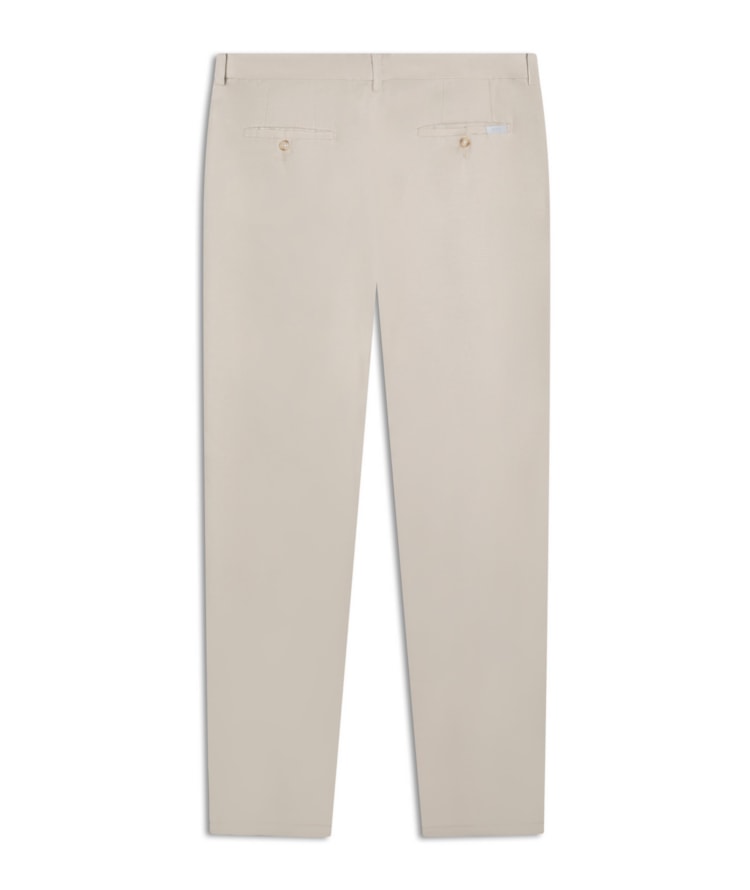 Calça Chino Trapezio Linho Blend Bege