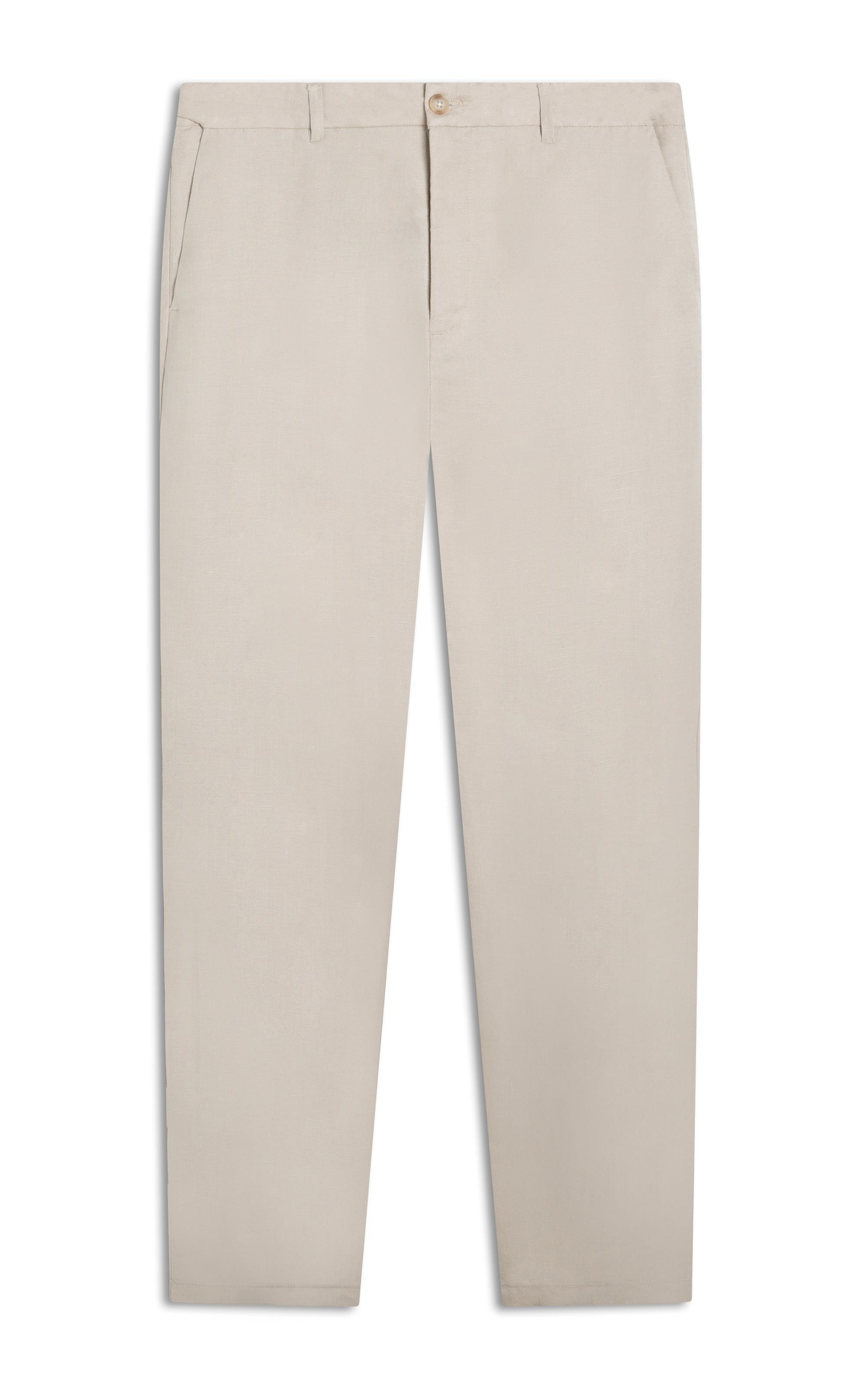 Calça Chino Trapezio Linho Blend Bege