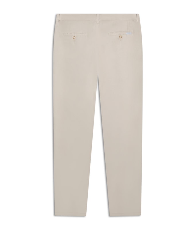 Calça Chino Trapezio Linho Blend Bege