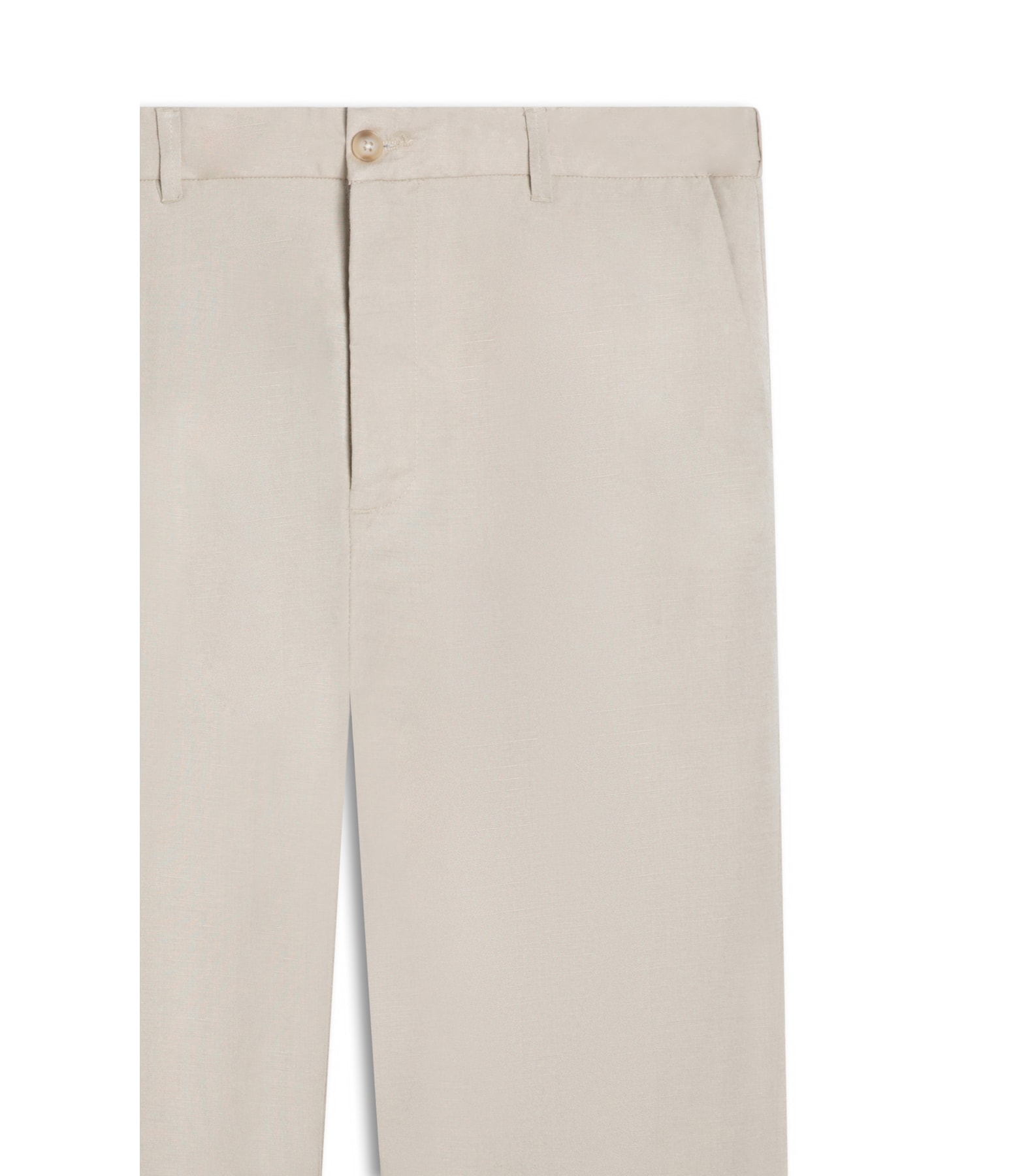 Calça Chino Trapezio Linho Blend Bege