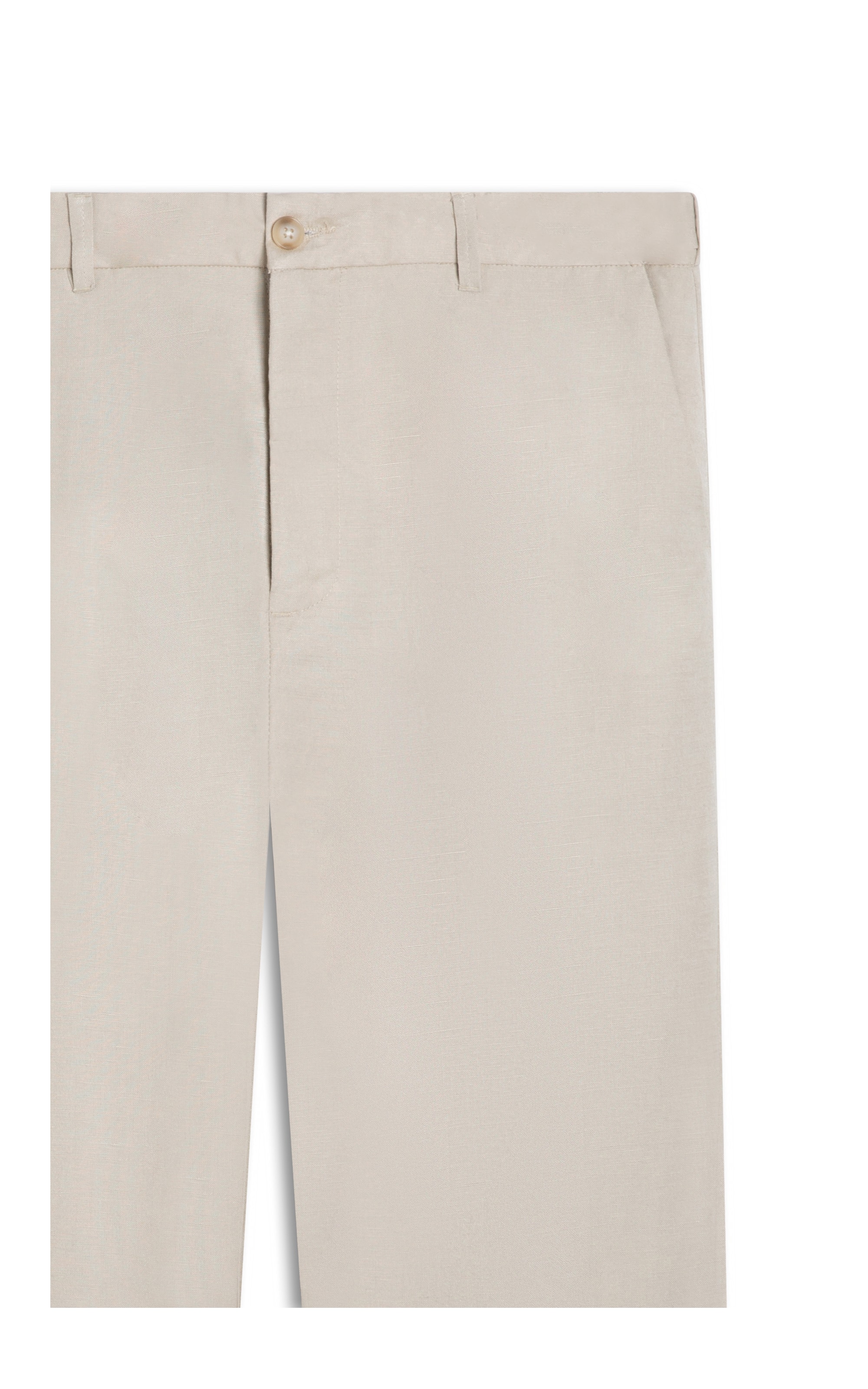 Calça Chino Trapezio Linho Blend Bege
