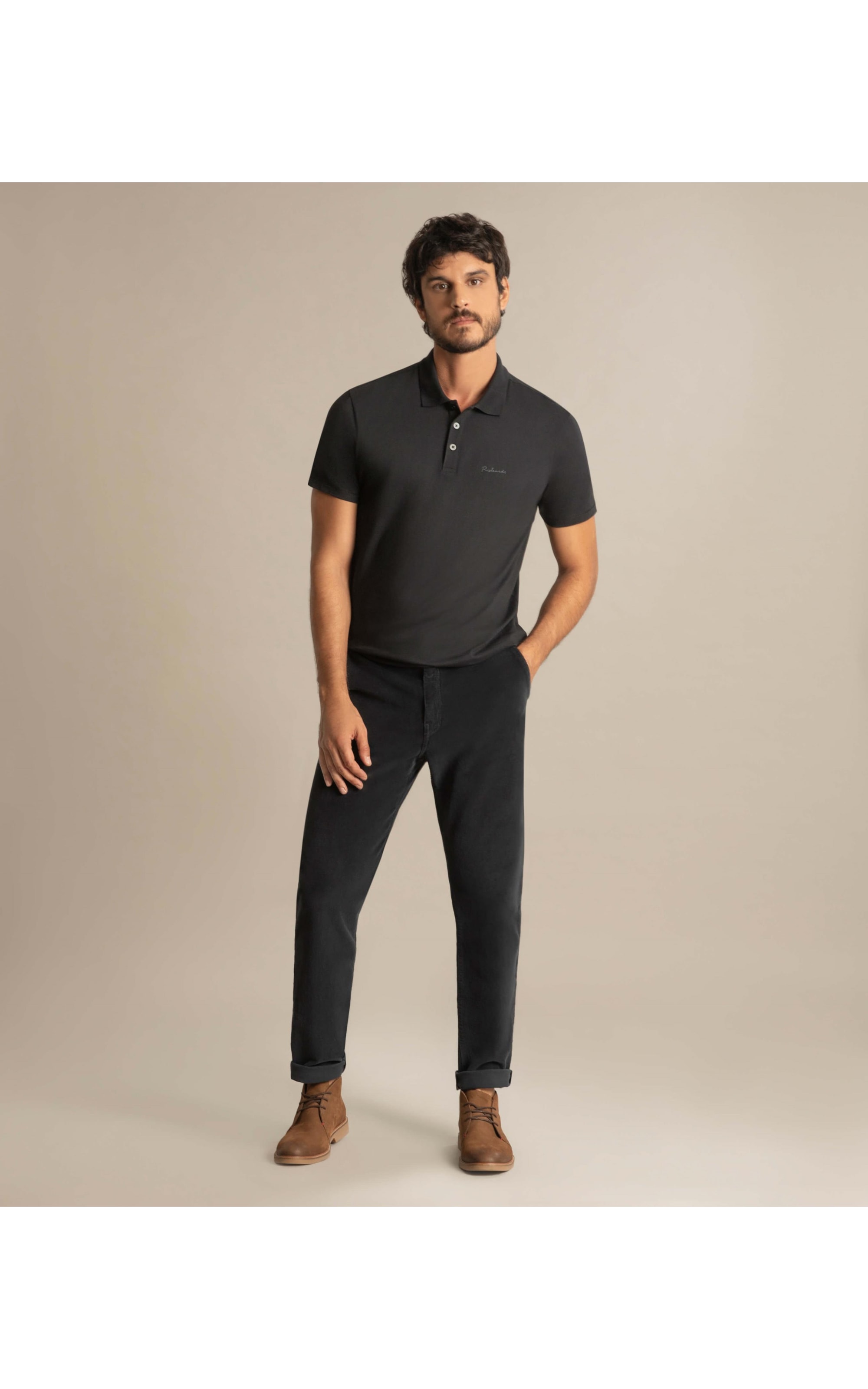 Calça Chino Veludo Midnight Blue