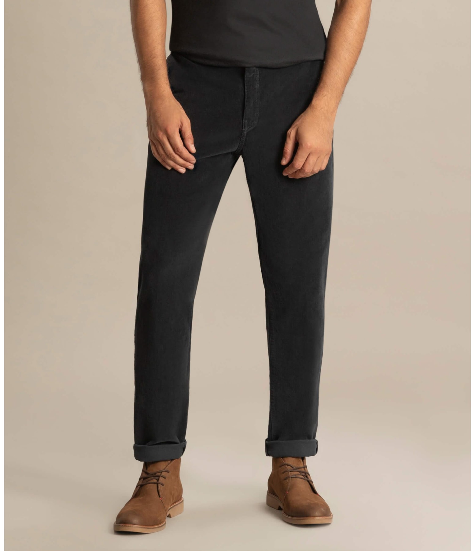 Calça Chino Veludo Midnight Blue