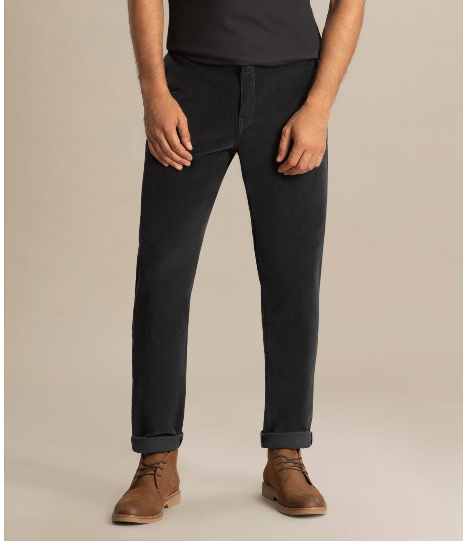Calça Chino Veludo Midnight Blue