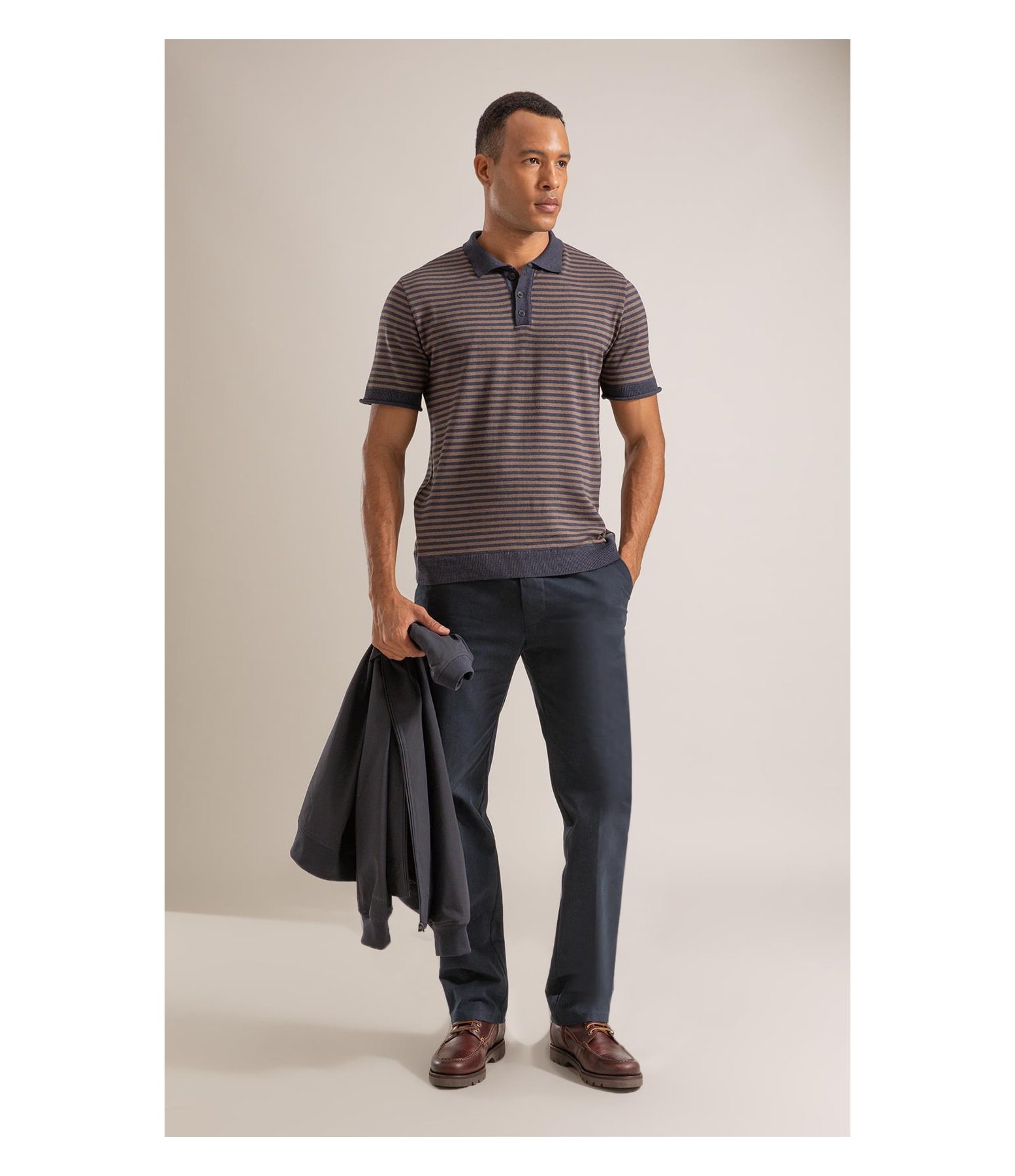 Calça Chino Vmp Cos Ajustavel Tradiciona Dark Navy