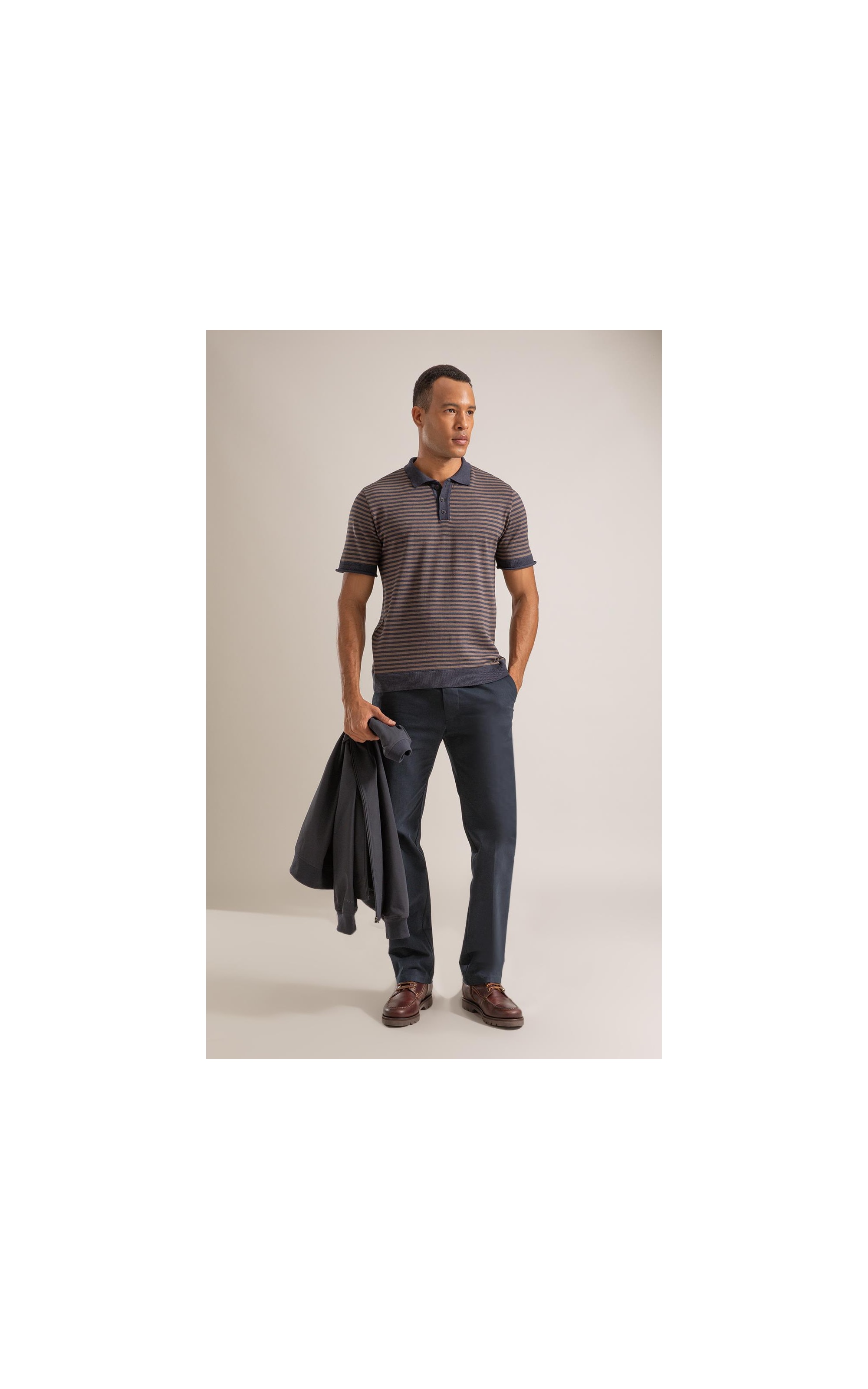 Calça Chino Vmp Cos Ajustavel Tradiciona Dark Navy