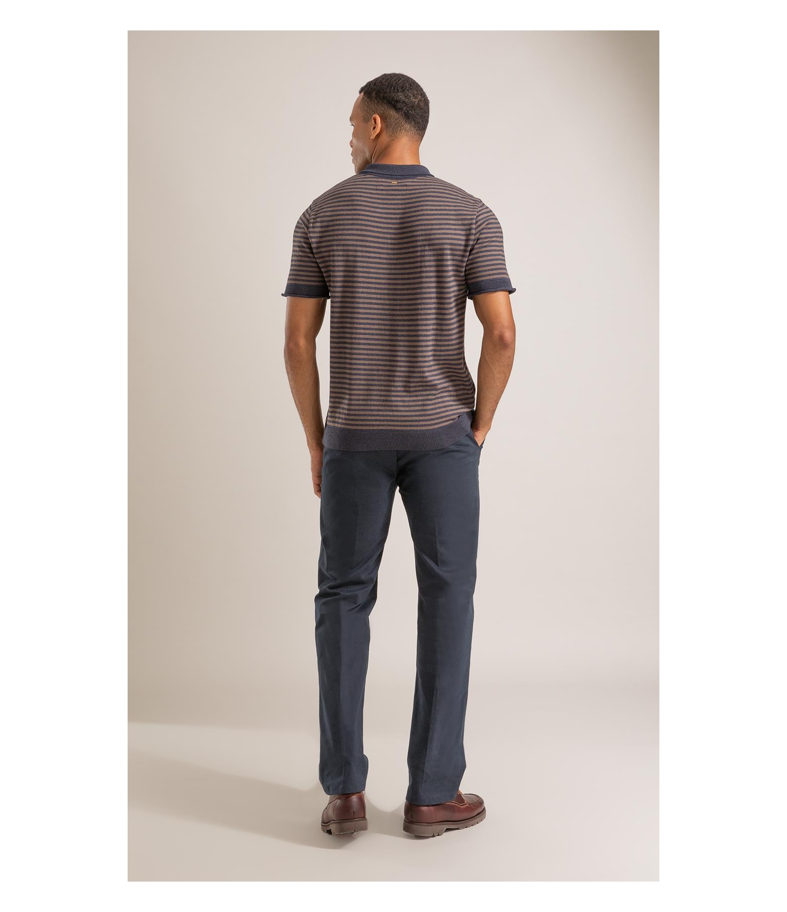 Calça Chino Vmp Cos Ajustavel Tradiciona Dark Navy