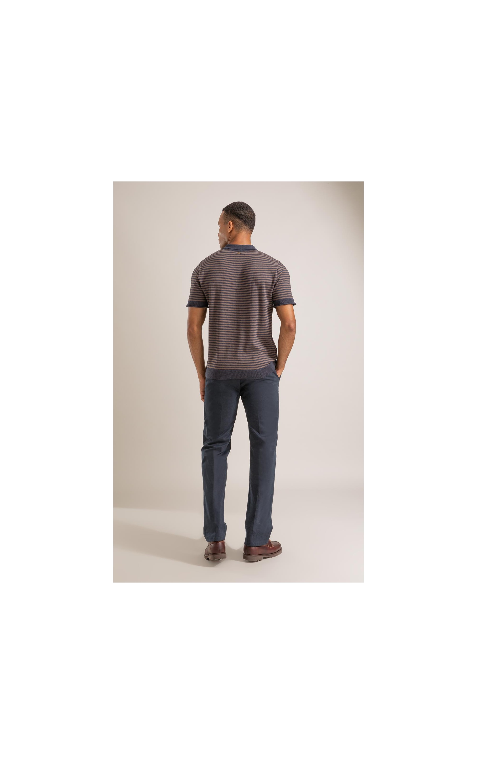 Calça Chino Vmp Cos Ajustavel Tradiciona Dark Navy