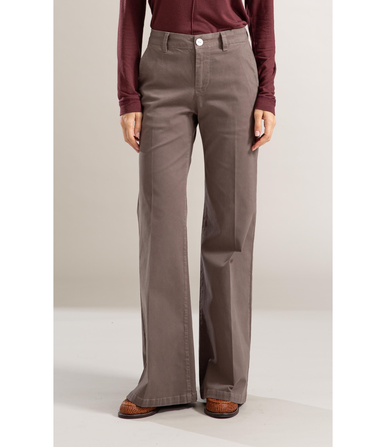 Calça Chino Vmp Patte d Eph Castor