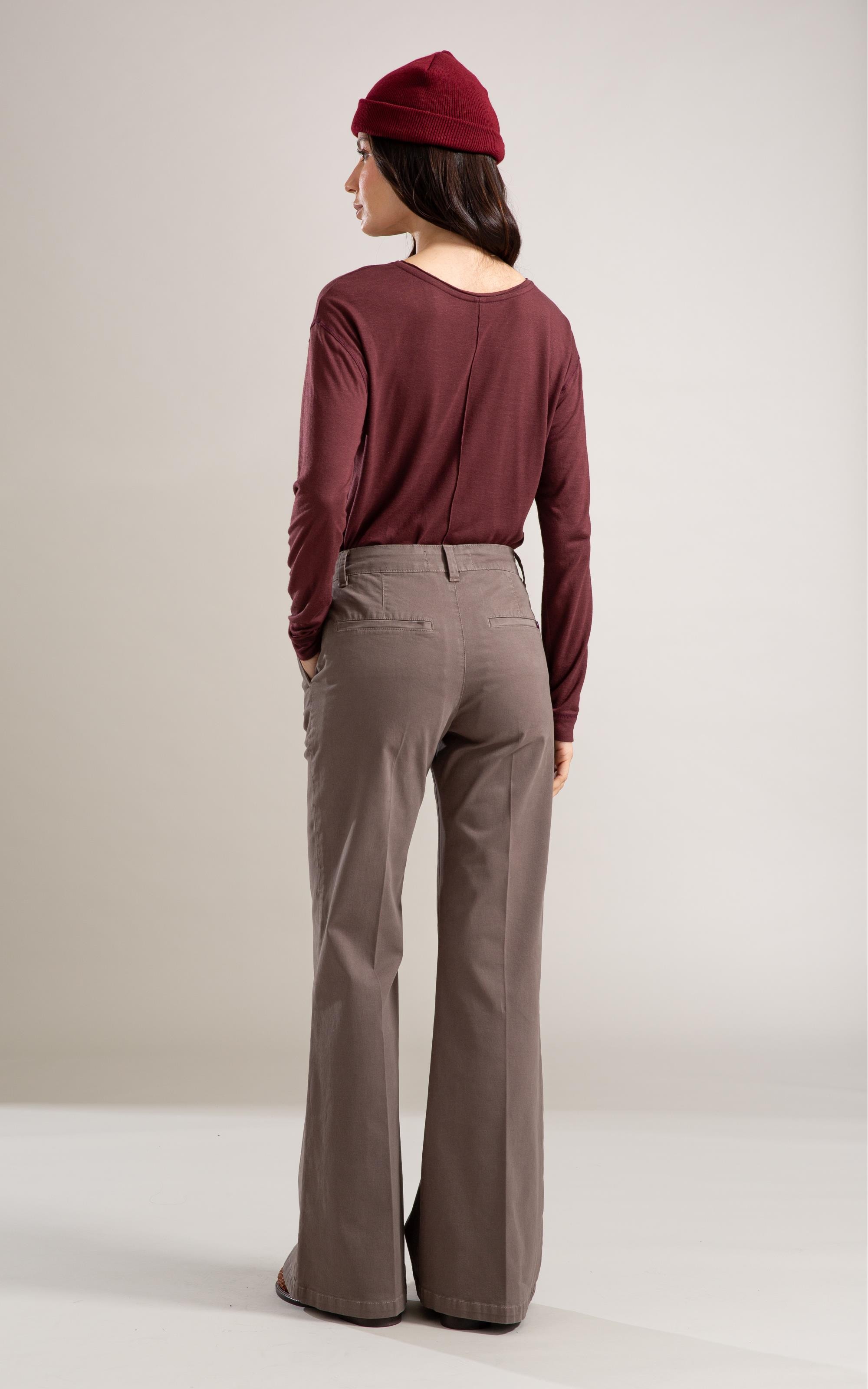 Calça Chino Vmp Patte d Eph Castor