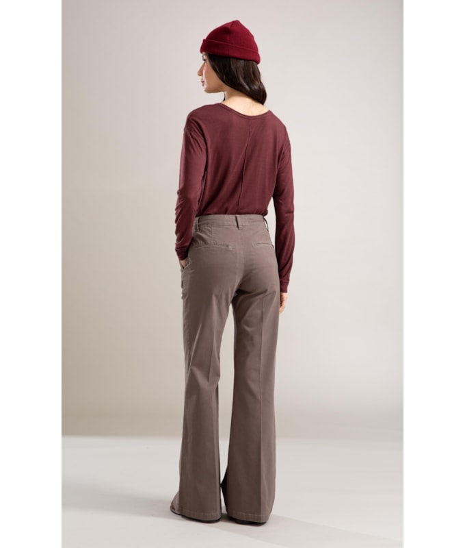 Calça Chino Vmp Patte d Eph Castor