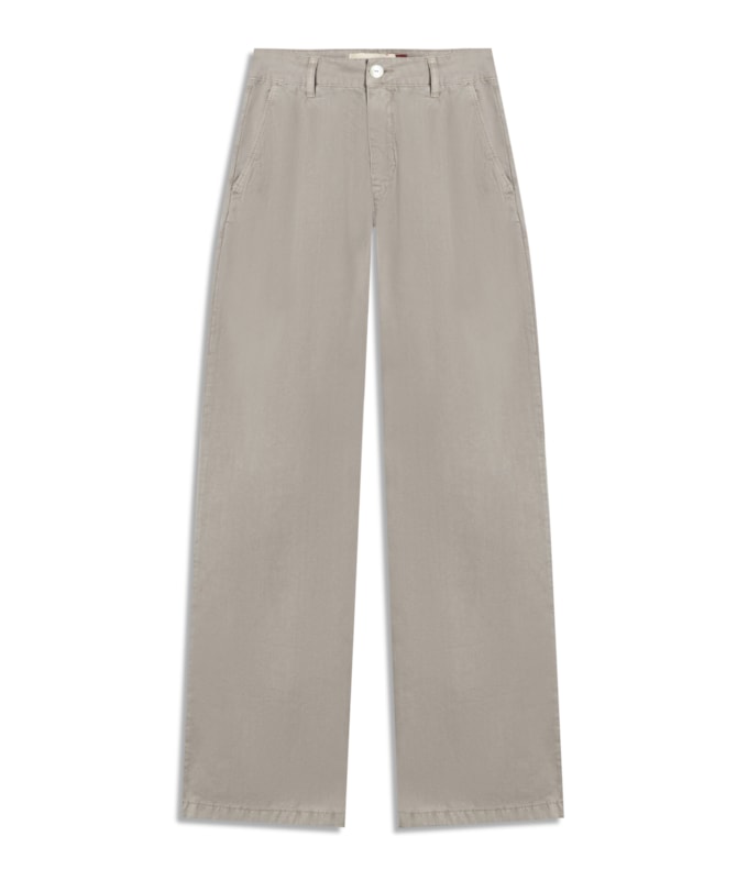 Calça Chino Wide Pregas Silver