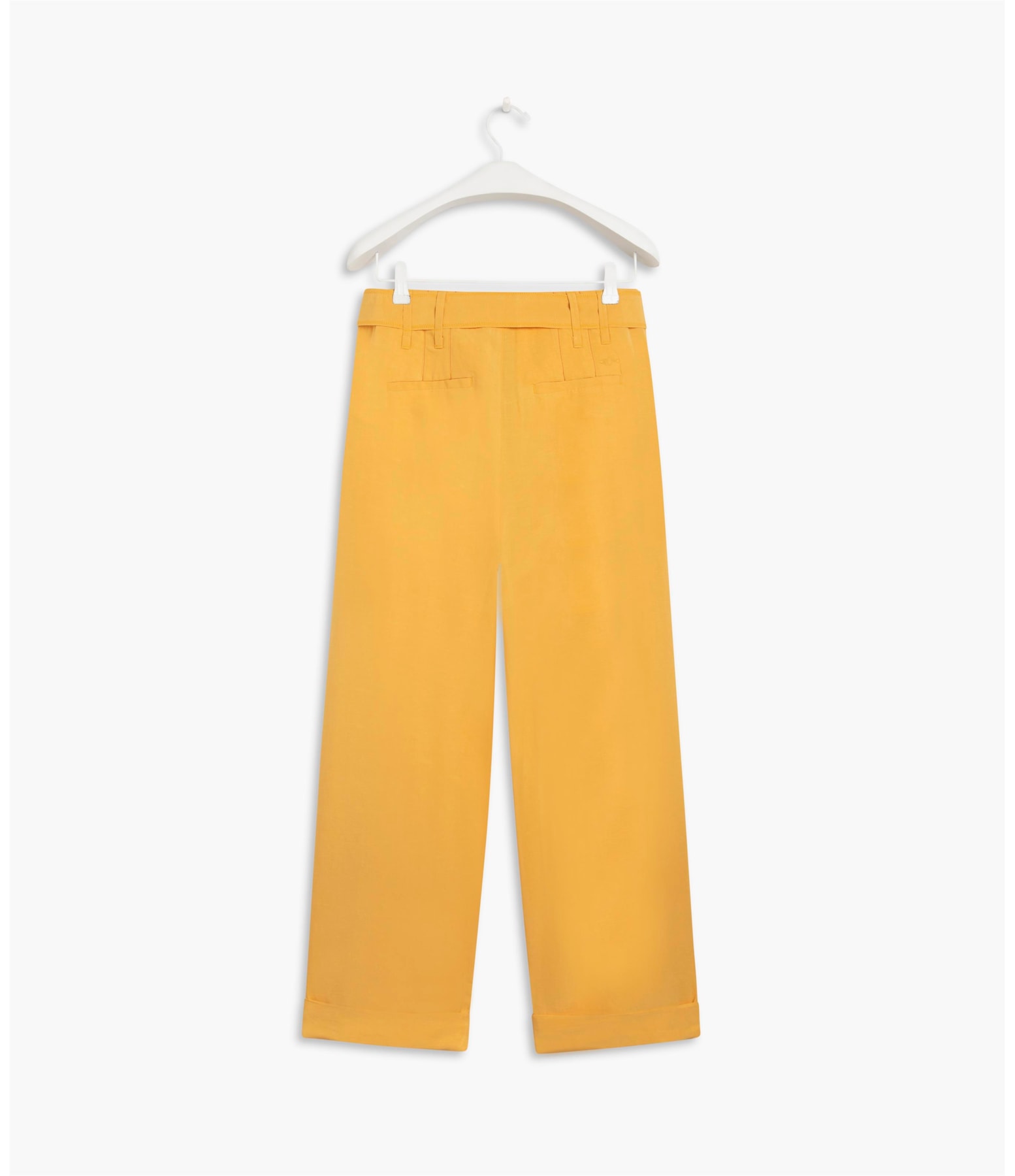 Calça Chloe Linho Blend Lisa Amarelo Limão