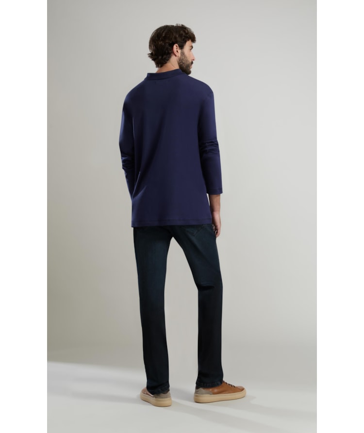 Calca Classic Denim Custom Fit Vitor Lav. 2144 - Lav.Escuro C/ Used