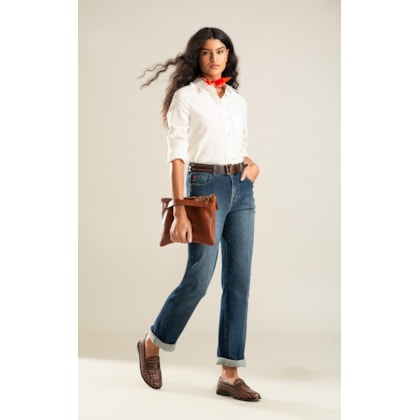 Calça Classic Denim Reta Milena 2150-Lav.Escuro Estonado