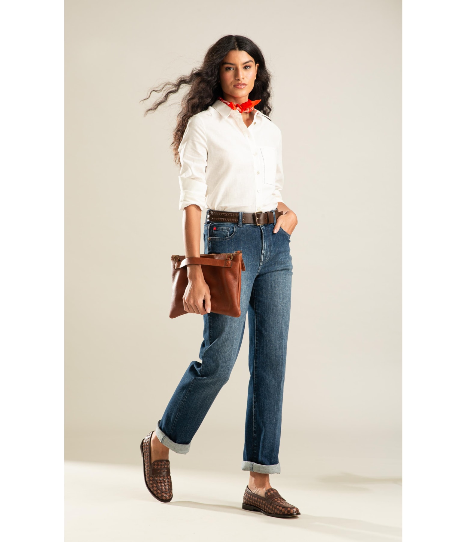 Calça Classic Denim Reta Milena 2150-Lav.Escuro Estonado