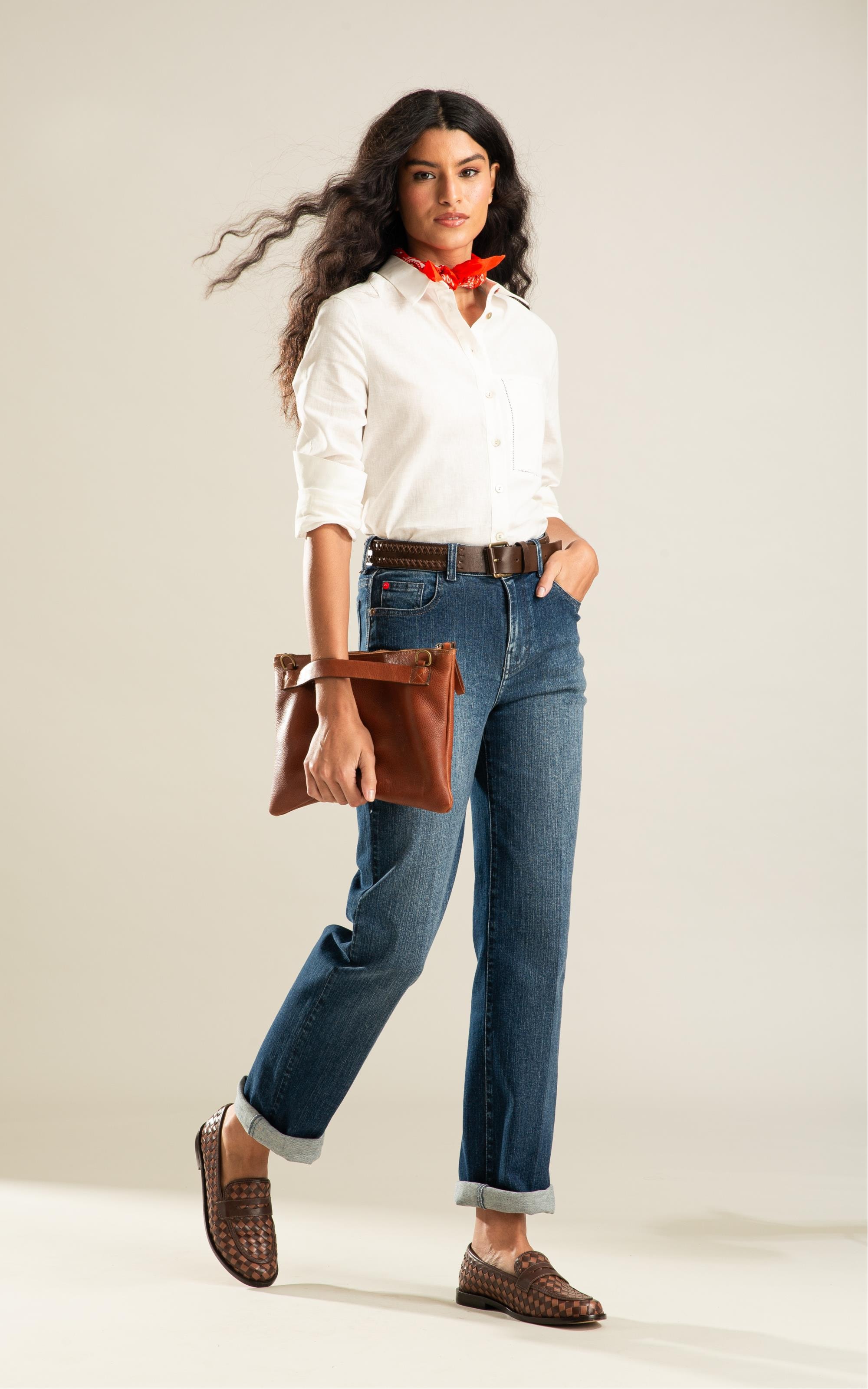 Calça Classic Denim Reta Milena 2150-Lav.Escuro Estonado