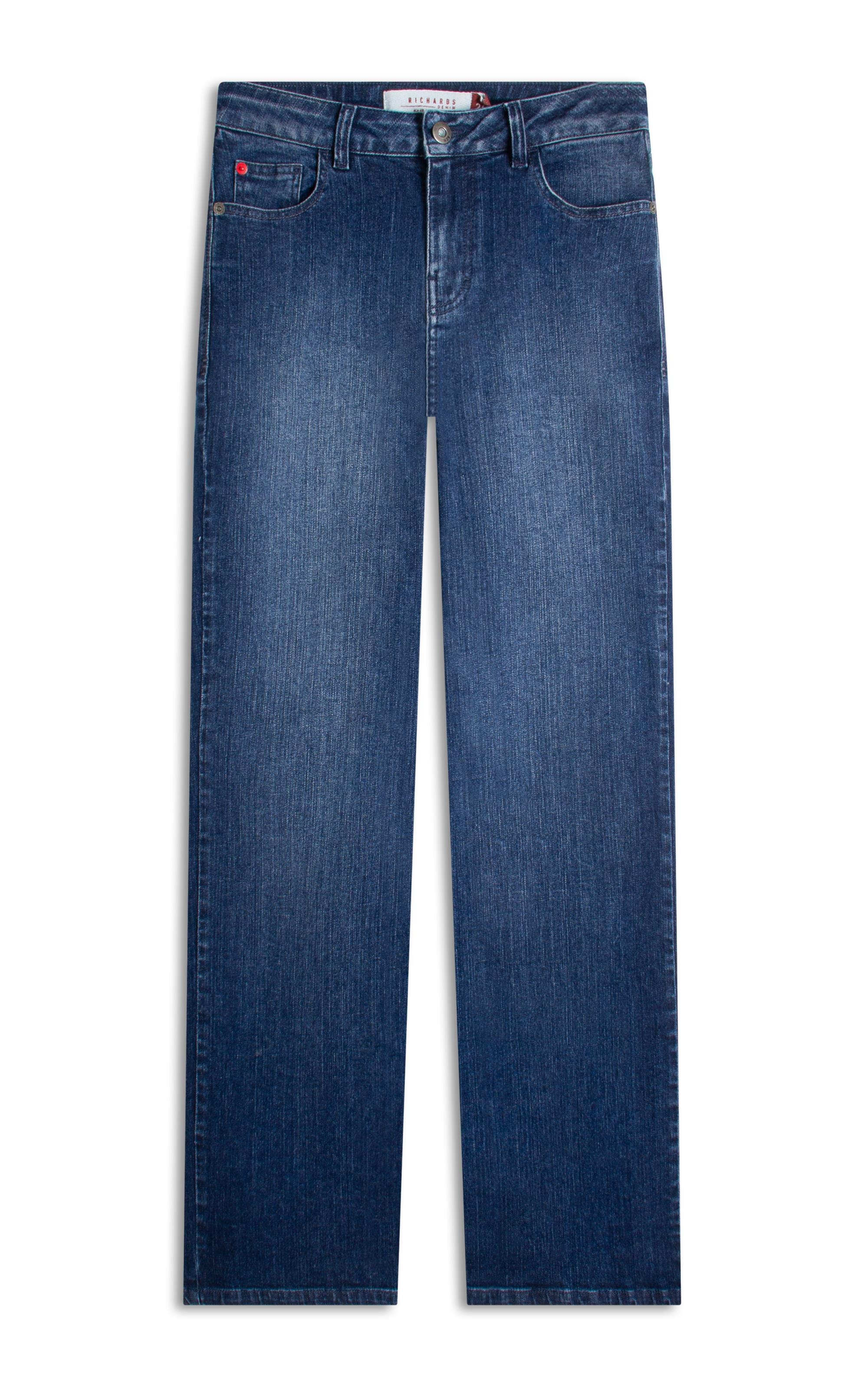 Calça Classic Denim Reta Milena 2150-Lav.Escuro Estonado