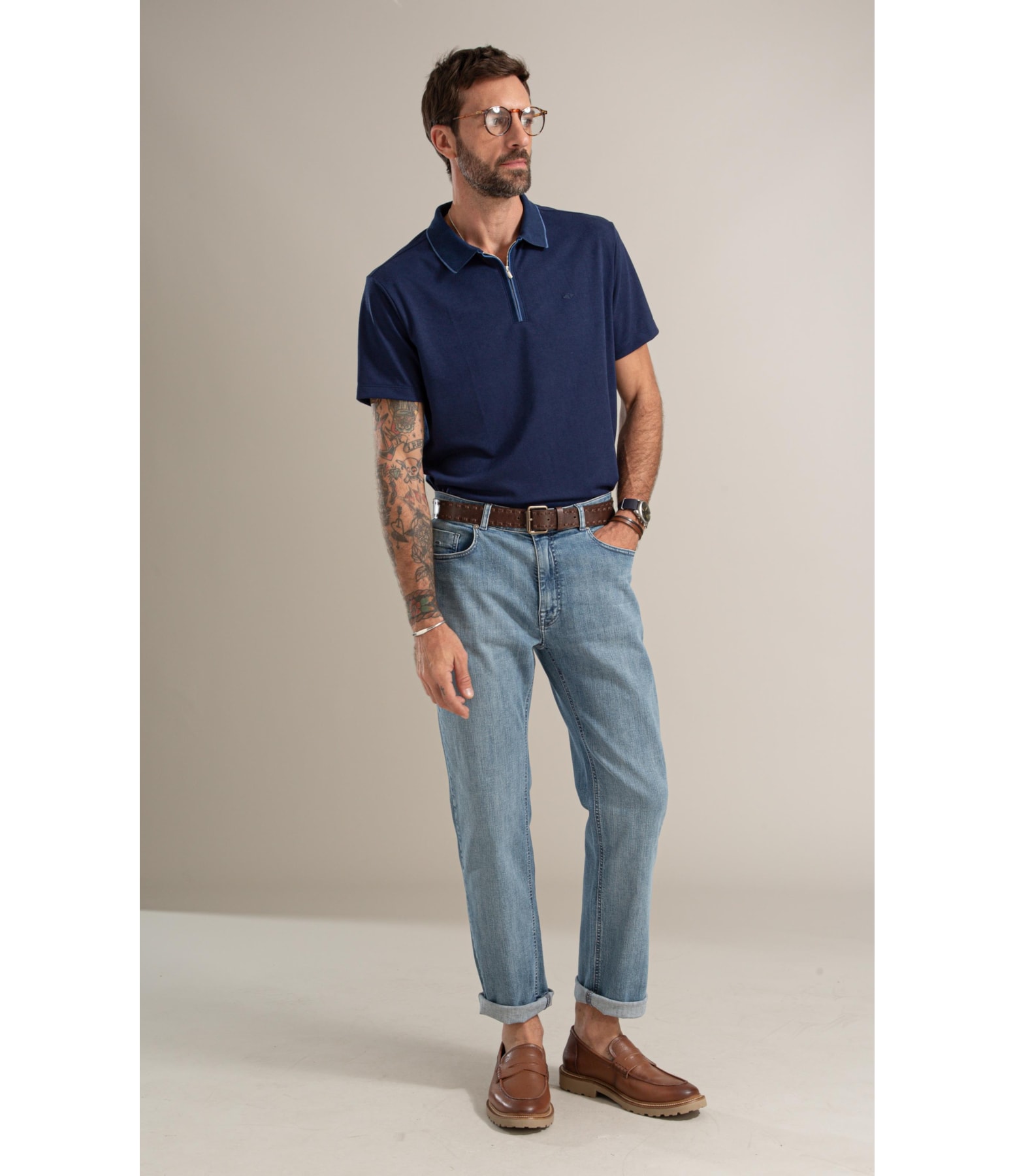 Calca Classic Heaven Blue Lav. Médio C/ Stone