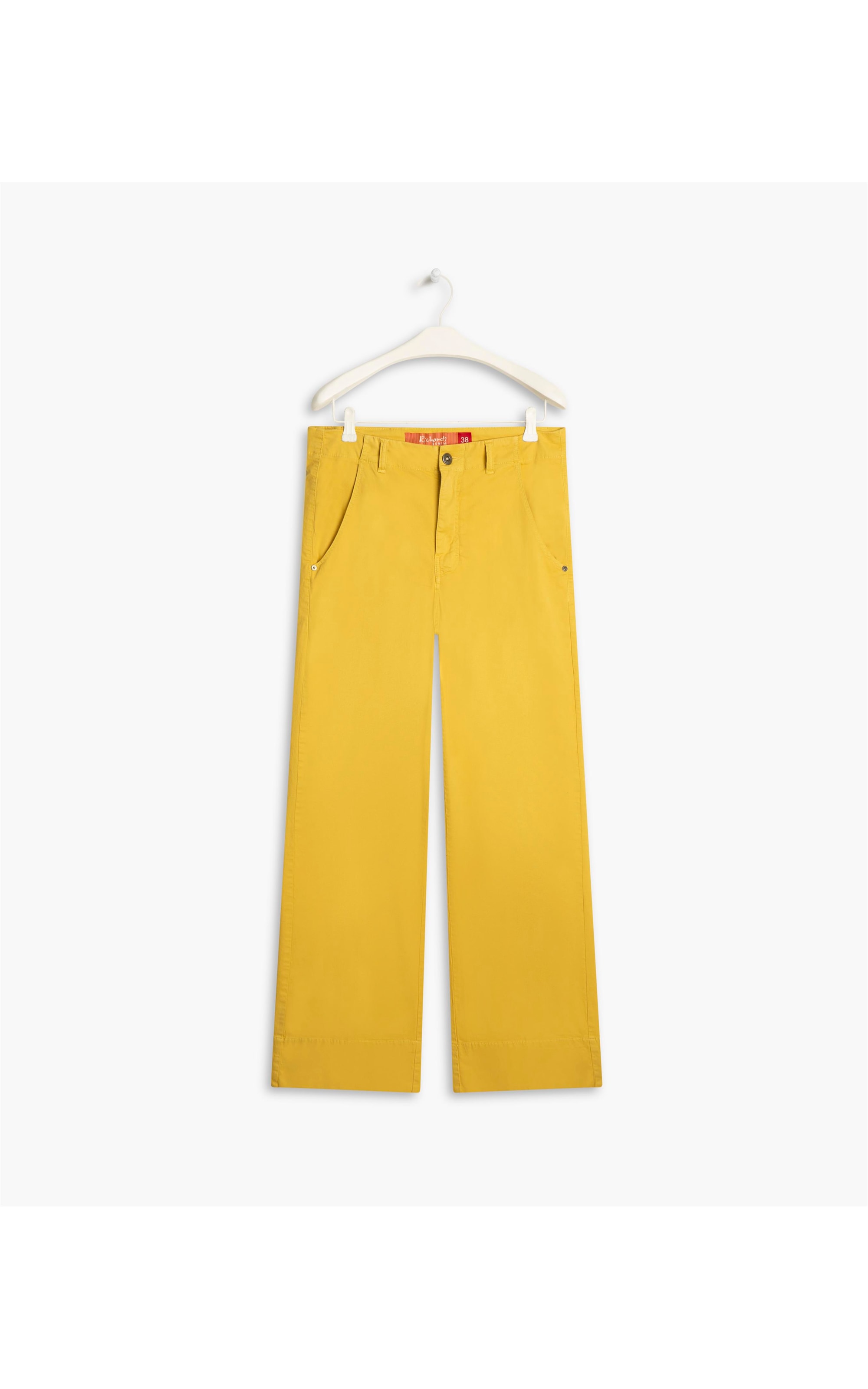 Calça Clochard Navy Color Canvas Amarelo Claro