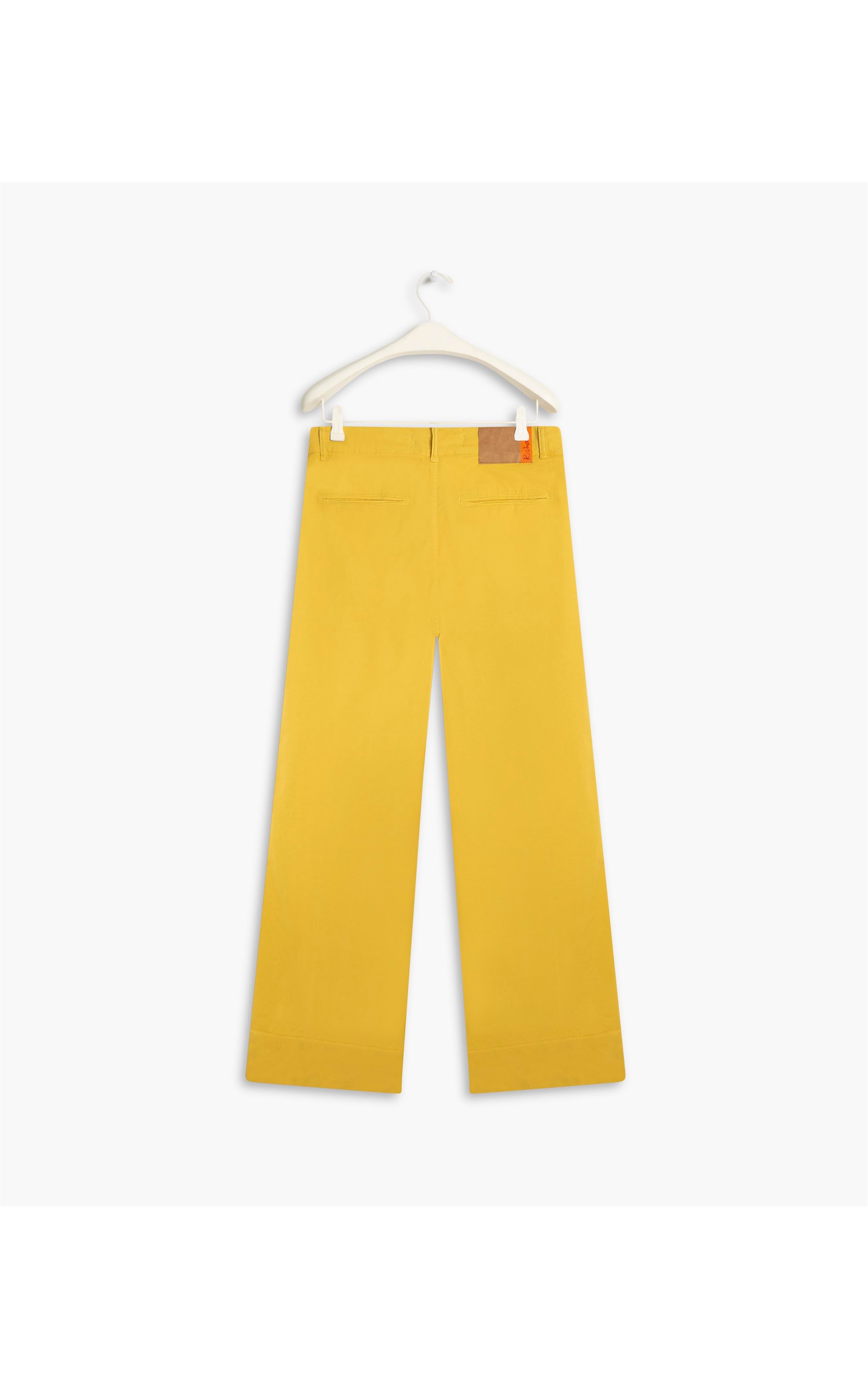 Calça Clochard Navy Color Canvas Amarelo Claro