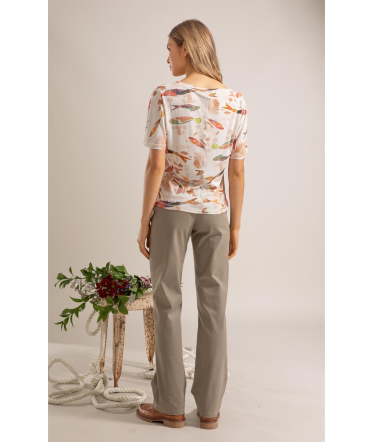 Calça Color Twill Power Reta Piece Dye Castor