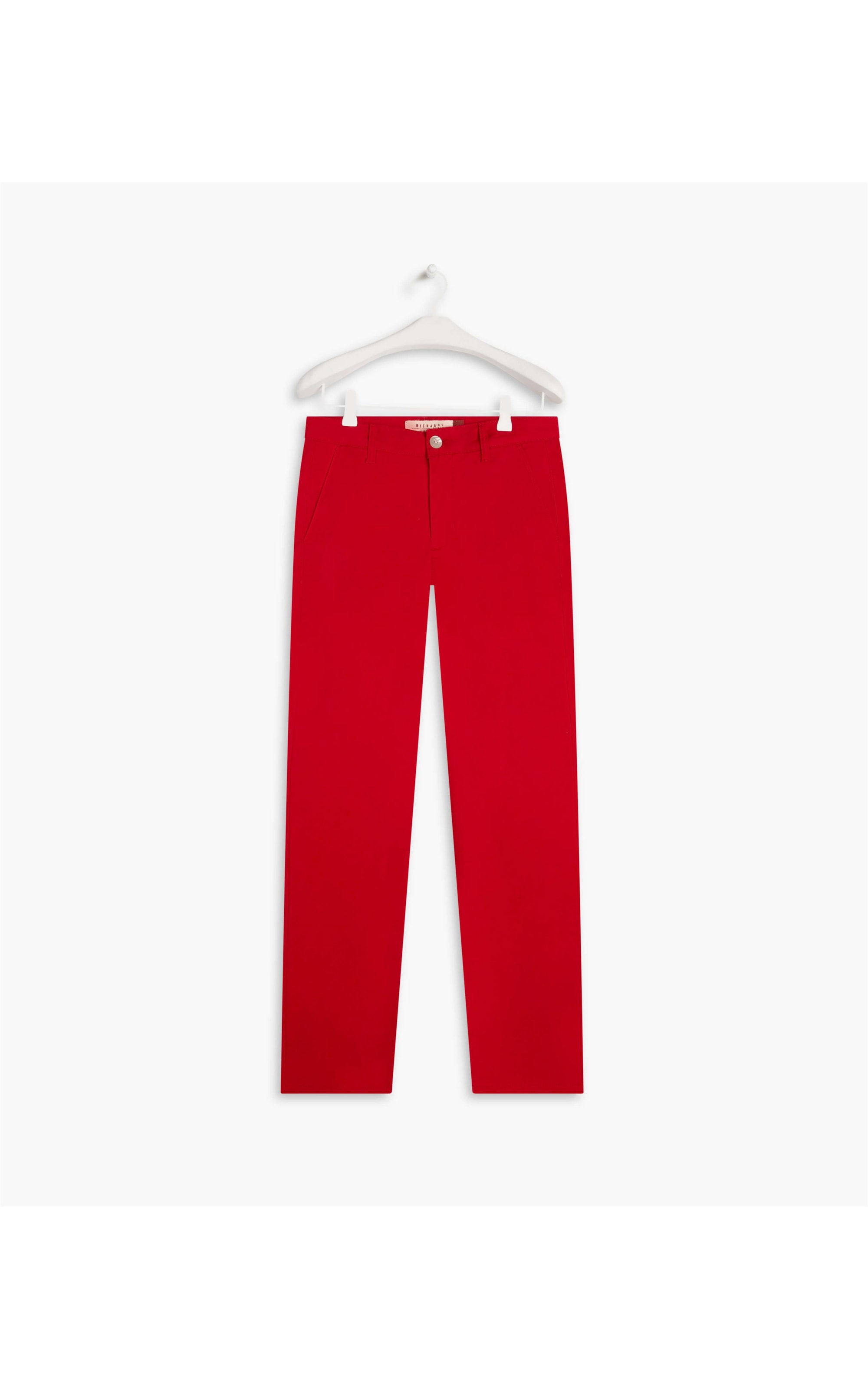 Calça Color Twill Power Reta Piece Dye Vermelho